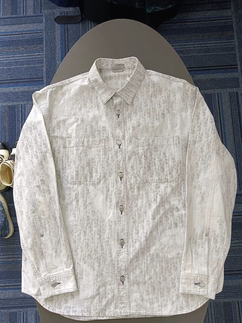 Dior Dior Size 41 Full-printed logo shirt 2504-Nextarrow Size US XS / EU 42 / 0 - 1 Thumbnail