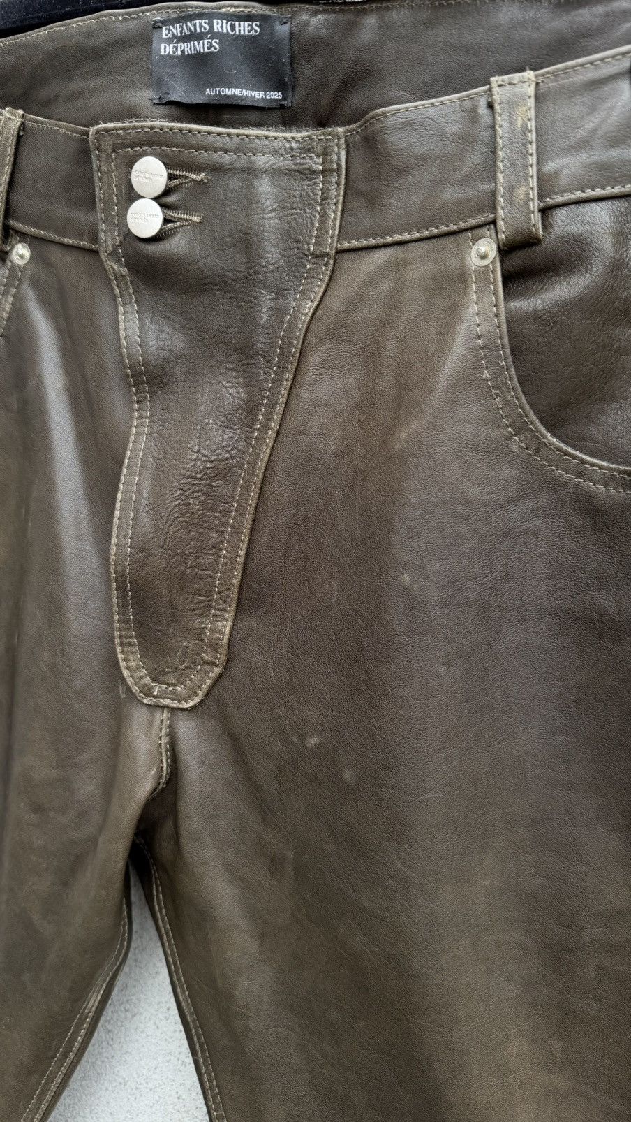 Enfants Riches Deprimes Enfants Riches Deprimes Moto fly straight leg leather jeans Size US 36 / EU 52 - 3 Thumbnail