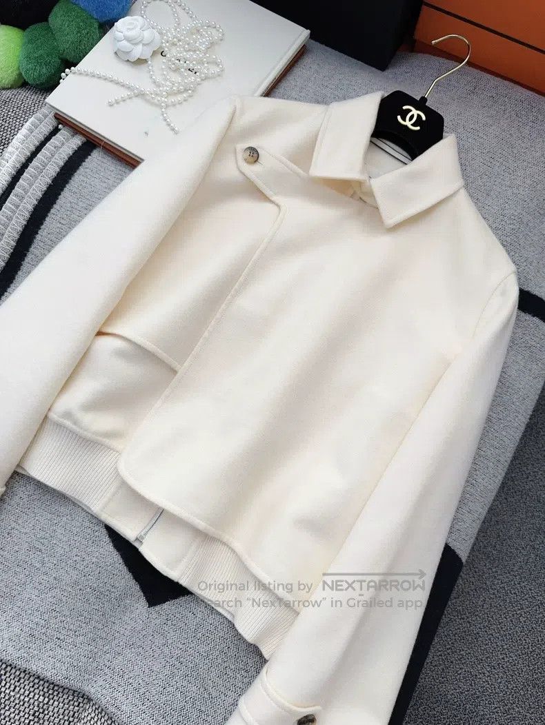 Hermes Hermes Cashmere double-faced casual short coat Size XXS / US 00 / IT 34 - 9 Thumbnail