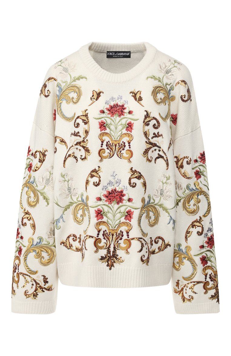 Dolce & Gabbana o1y0925 Cashmere Blend Sweater in Multicolor Size S / US 4 / IT 40 - 1 Thumbnail