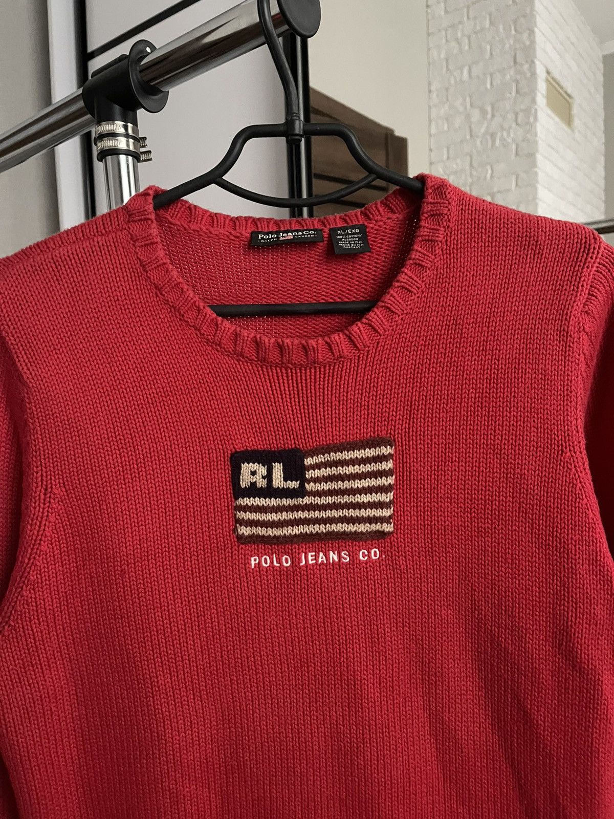 Ralph Lauren Polo Jeans Ralph Lauren RL Vintage American Flag Sweater 90s Size US M / EU 48-50 / 2 - 6 Thumbnail