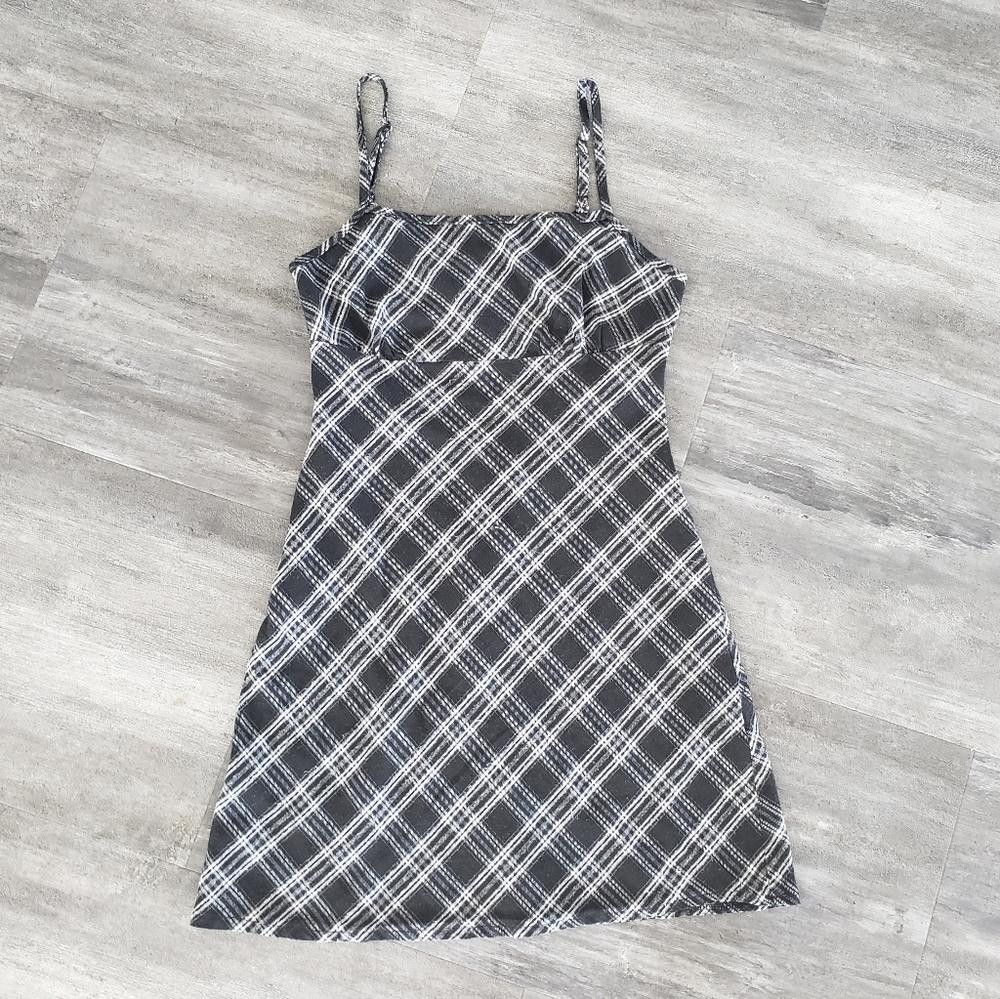Designer Black White Babydoll Flannel Mini Size M / US 6-8 / IT 42-44 - 1 Thumbnail