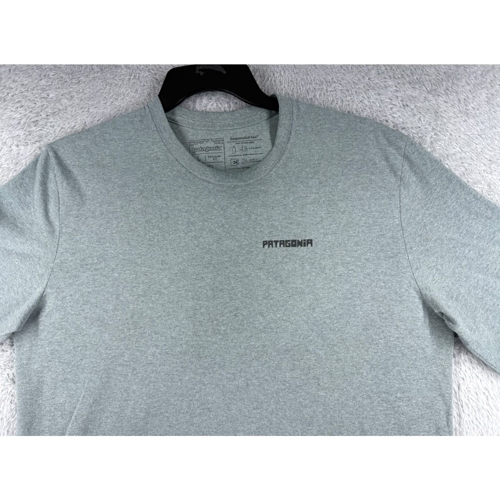 Patagonia Patagonia Shirt Adult Large Blue Long Sleeve Save Our Watersheds Cotton Blend Logo Tee Mens Size US L / EU 52-54 / 3 - 4 Thumbnail