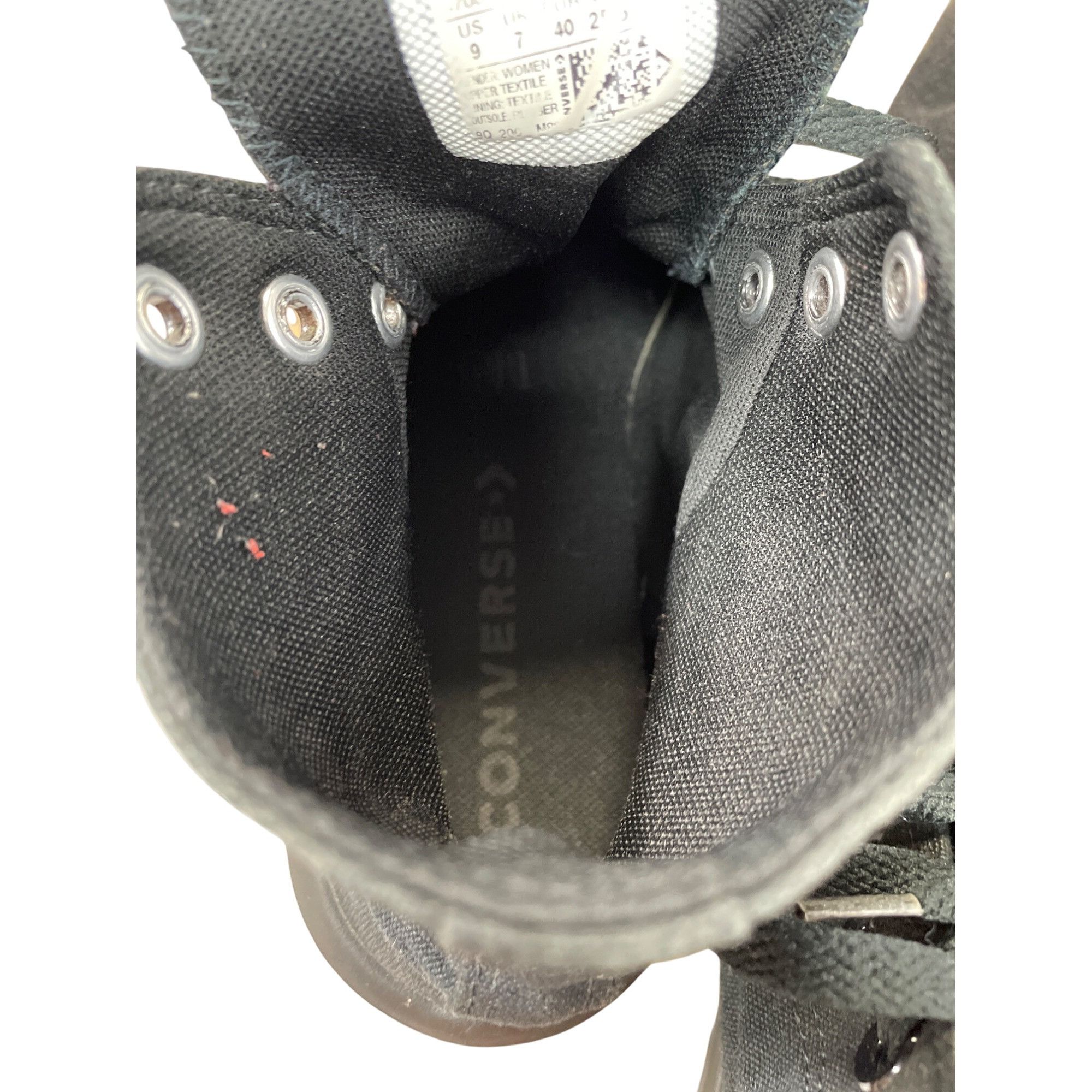 Converse Converse All Star Womens Black High Canvas Platform Sneakers Size US 9 / IT 39 - 7 Thumbnail
