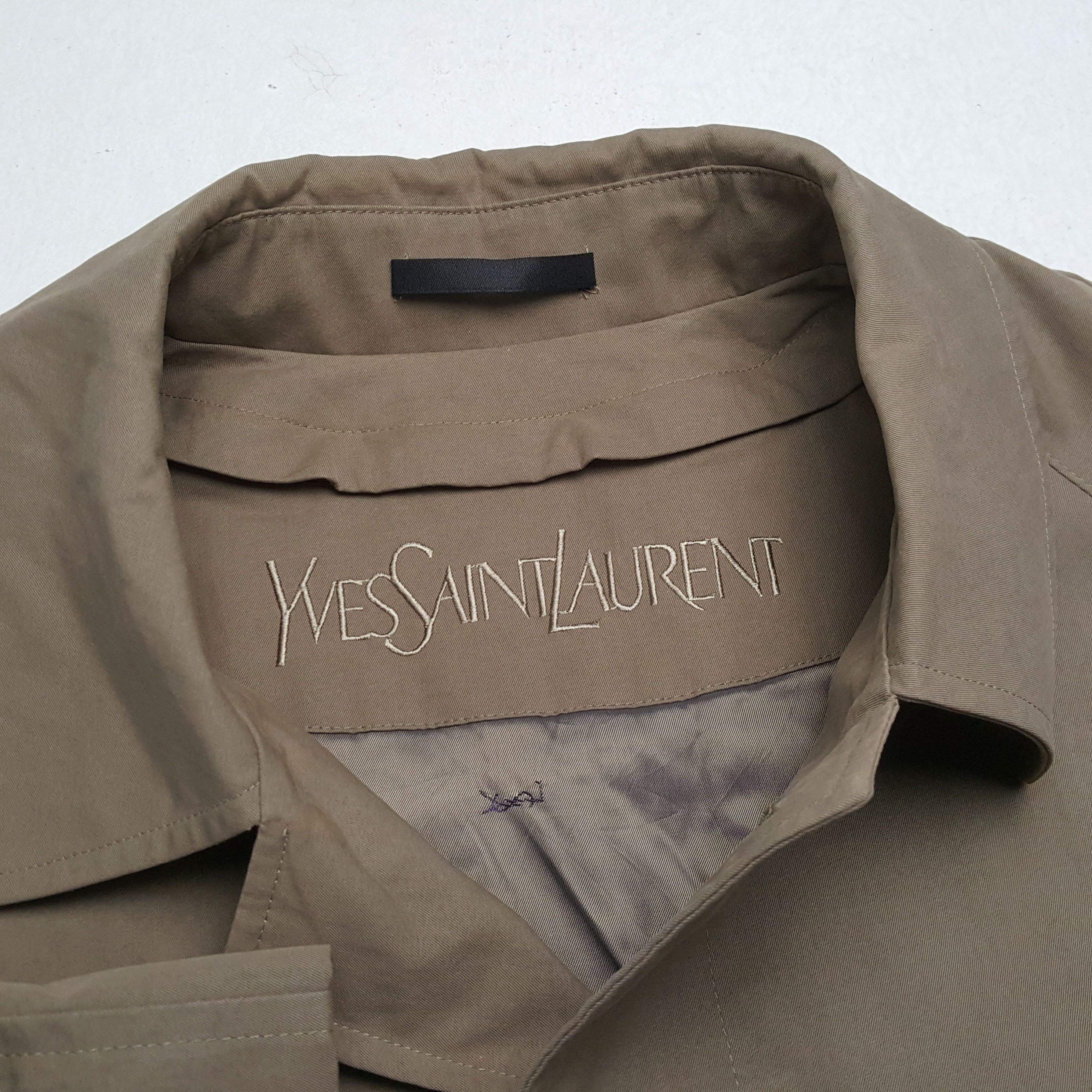 Yohji Yamamoto YVES SAINT LAURENT Luxury Brand Trench Coat Jacket Size US L / EU 52-54 / 3 - 10 Thumbnail
