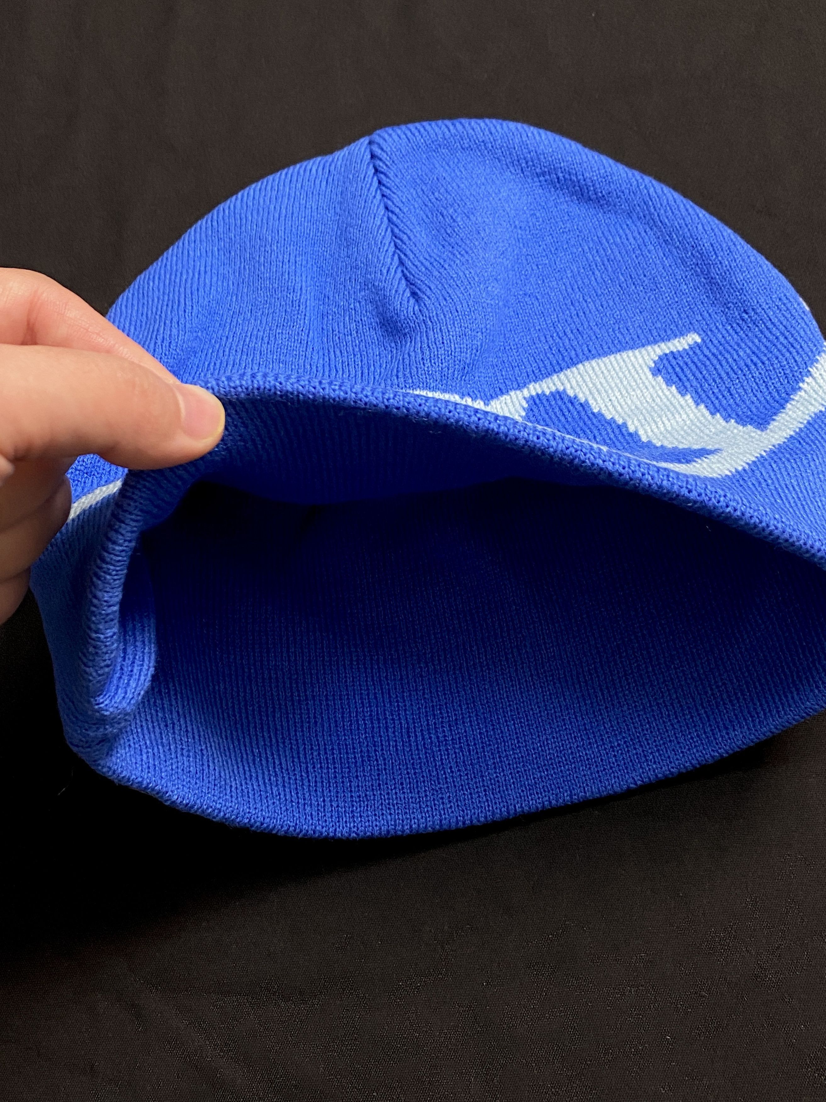 Japanese Brand Rare SYŃSORED Logo Blue No Cuff Knit Beanie OS Size ONE SIZE - 5 Thumbnail