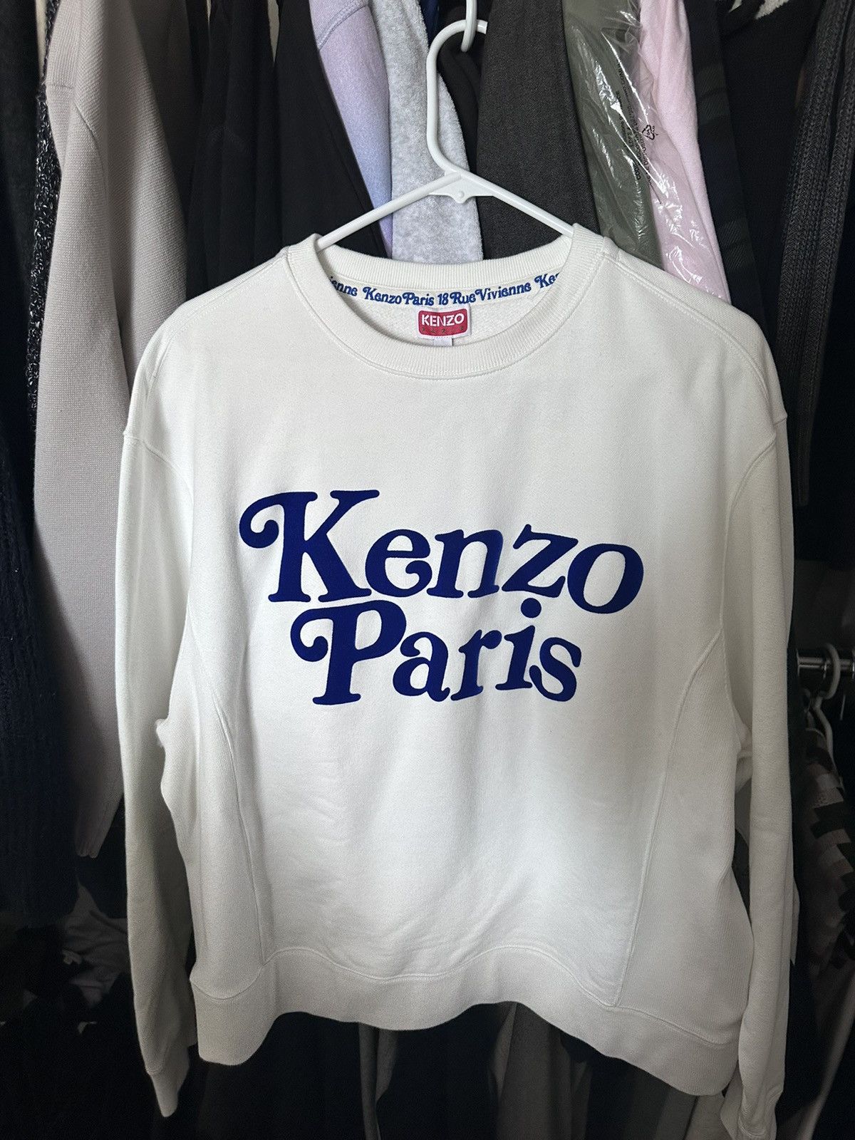 image of Kenzo X Verdy Collaboration Sweatshirt in White, Men's (Size Medium)