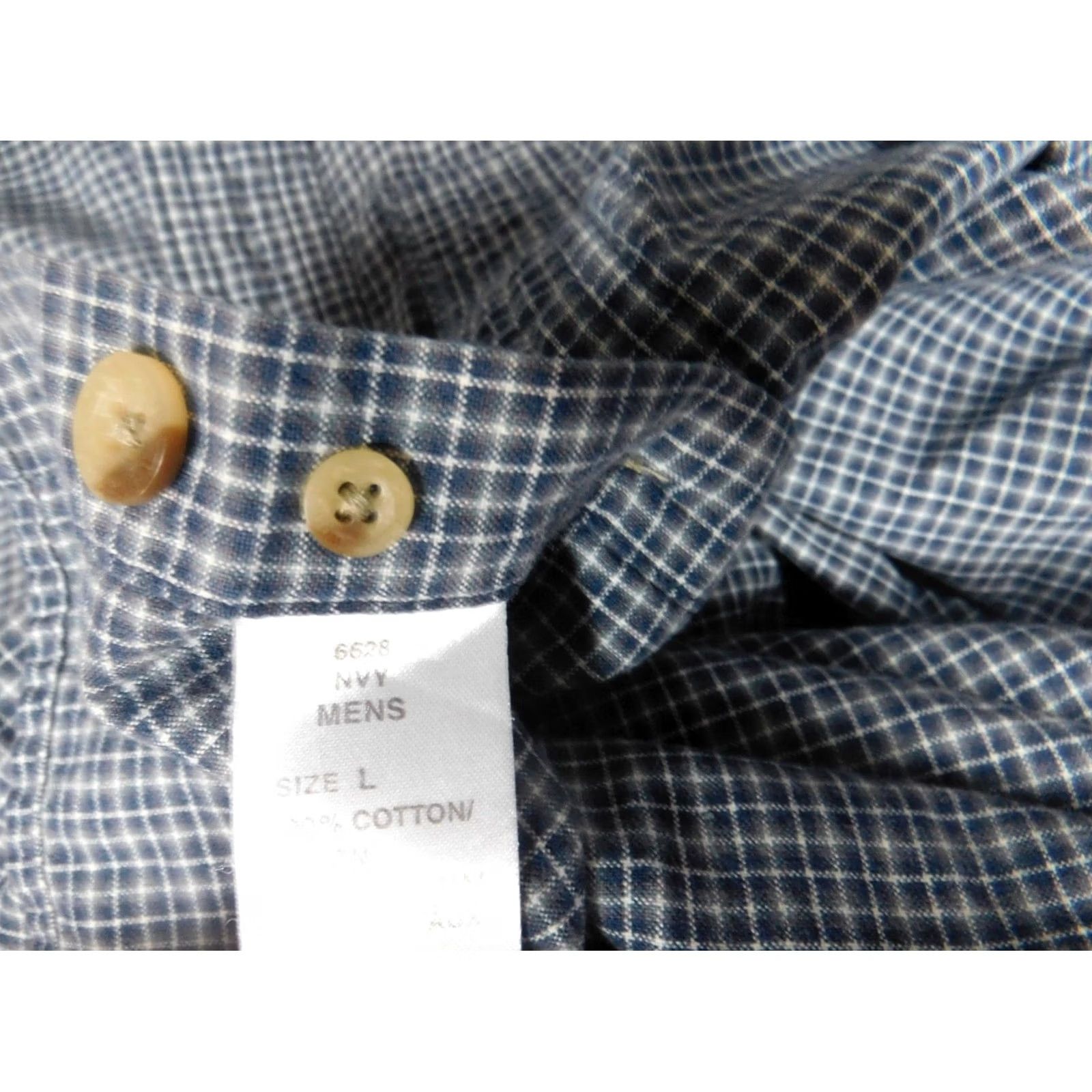 Vintage Woolrich Mens Shirt L Blue Plaid Button-Down Knit Cotton Short Sleeve Regular Size US L / EU 52-54 / 3 - 7 Thumbnail