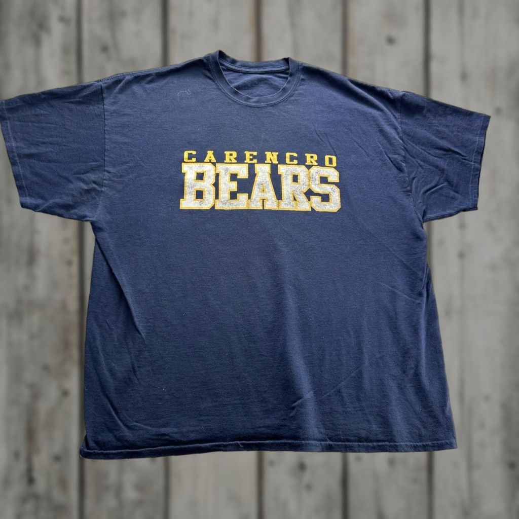 Gildan VINTAGE Carencro Bears Shirt Mens 2XL Navy Blue Gildan Graphic Crewneck School Tee Size US XXL / EU 58 / 5 - 1 Thumbnail