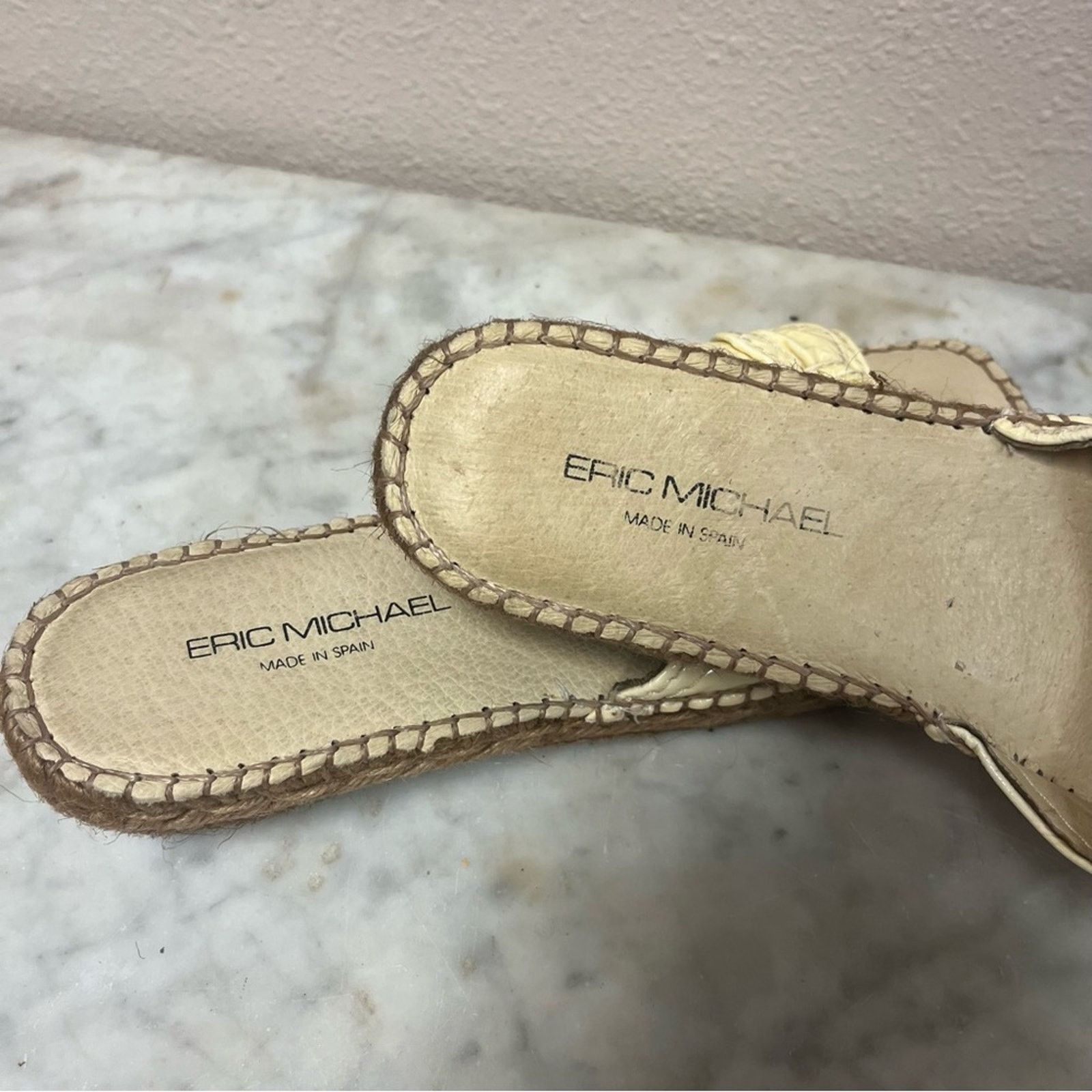 Other Eric Michael patent leather wedge slide size 38 / 7.5 - 8 Size US 7.5 / IT 37.5 - 5 Thumbnail