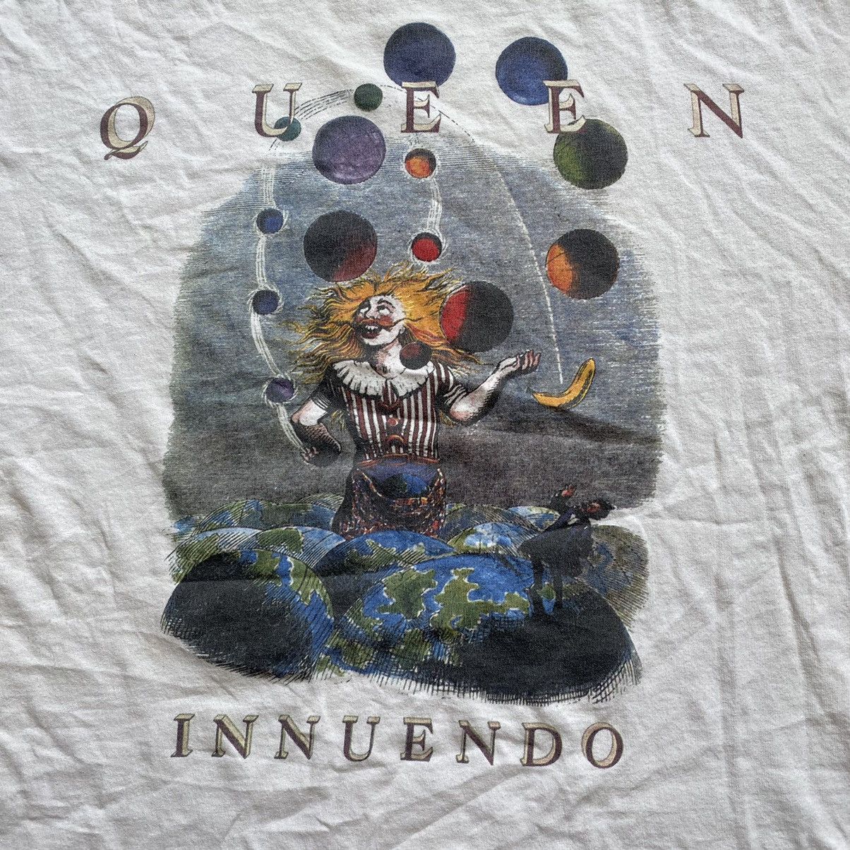 Band Tees THE QUEEN INNUENDO Y2K BIG PRINT T SHIRT Size US XL / EU 56 / 4 - 2 Thumbnail