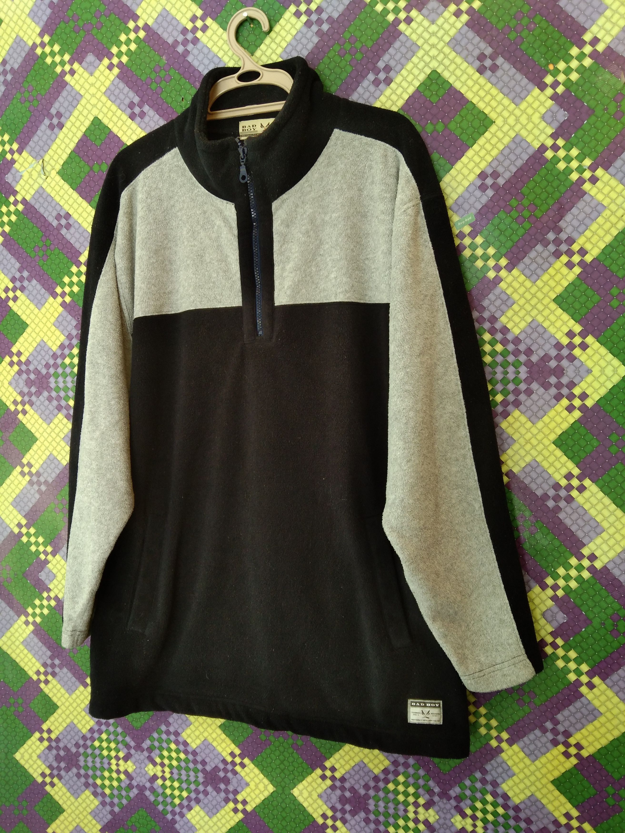 Japanese Brand AW VINTAGE BADBOY HALF-ZIPPER FLEECE SWEATER Size US L / EU 52-54 / 3 - 2 Thumbnail