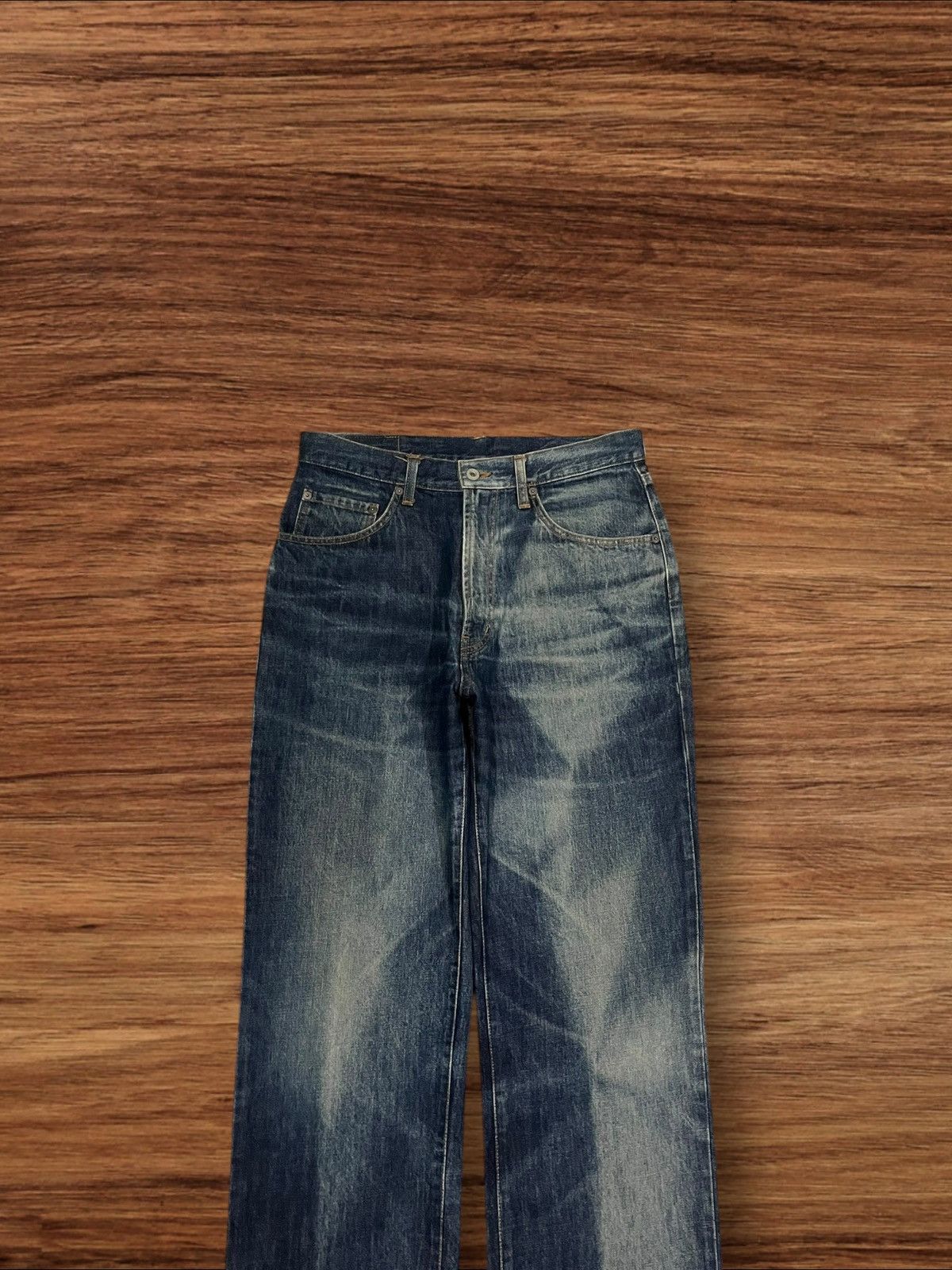 Japanese Brand × Vintage ⚡️Vintage⚡️Elvis Presley The King Of Rock Bleached Blue Jeans Size US 32 / EU 48 - 3 Thumbnail