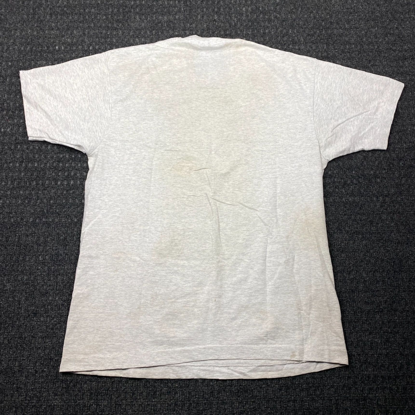 Fruit Of The Loom VINTAGE Fruit of the Loom T-Shirt Graphic Print USA Single Stitch Gray XL Crew Neck Short Sleeve Unisex Adults 80s 90s Laurels College Spellout Size US XL / EU 56 / 4 - 4 Thumbnail