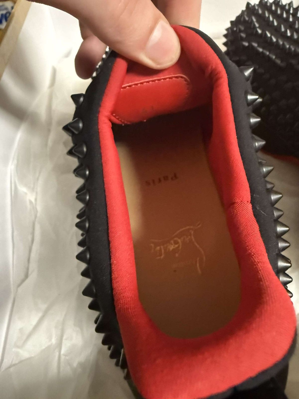 Christian Louboutin *BARELY WORN* Christian Louboutin Red-Bottom Spike-Sock 30 Size US 8 / EU 41 - 5 Thumbnail