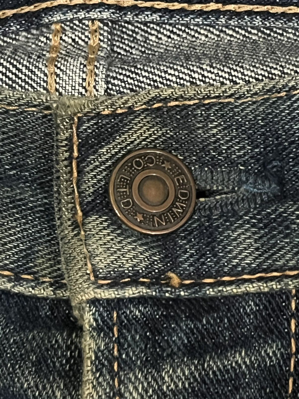 Edwin × Japanese Brand Vintage Japanese Brand Edwin Blue Mud Washed Distressed Jean Size US 32 / EU 48 - 5 Thumbnail