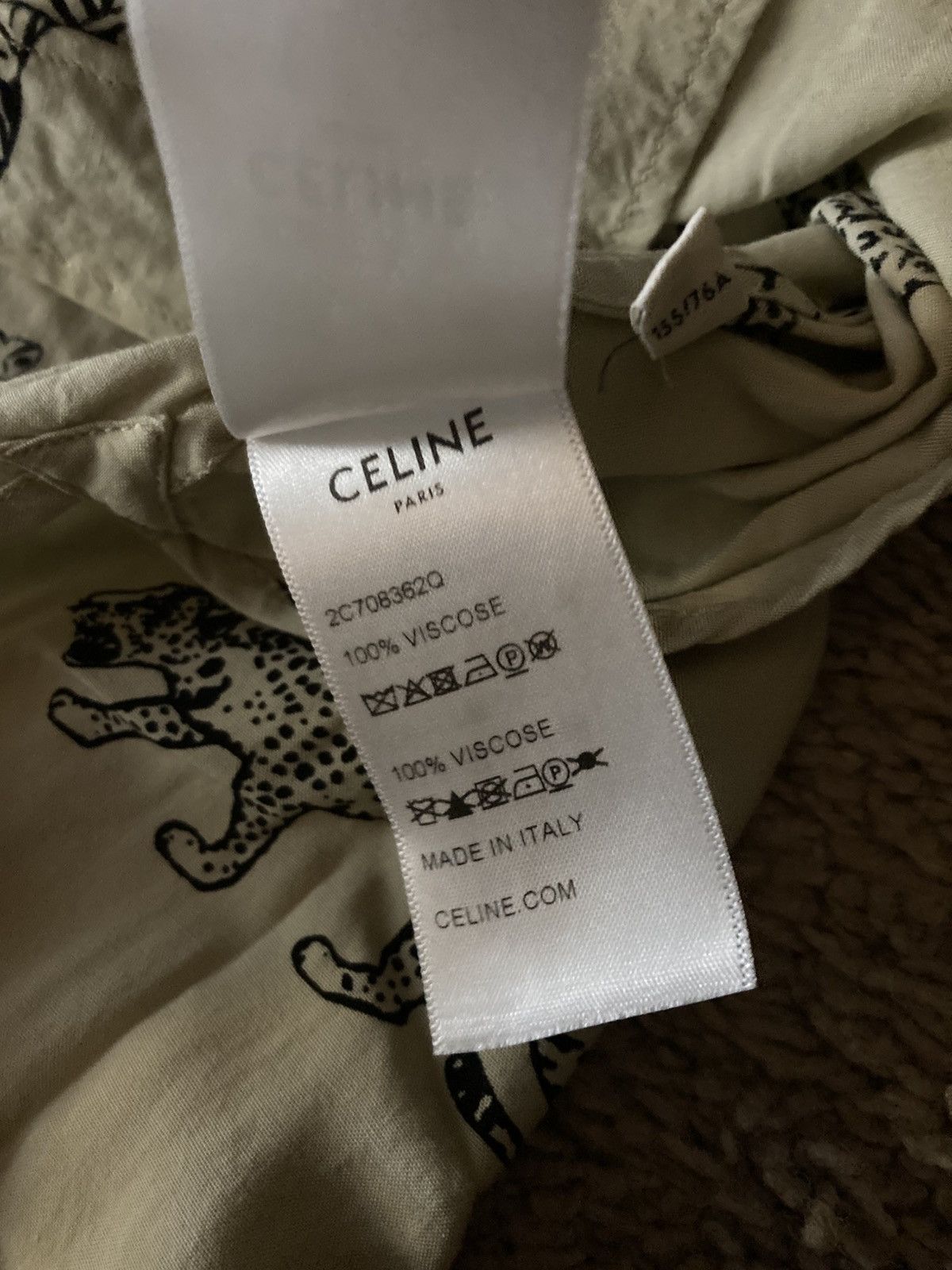 Celine SS22 Celine Jaguar Animal Print Viscose Feline Tailcoat Hedi Size US XS / EU 42 / 0 - 9 Thumbnail