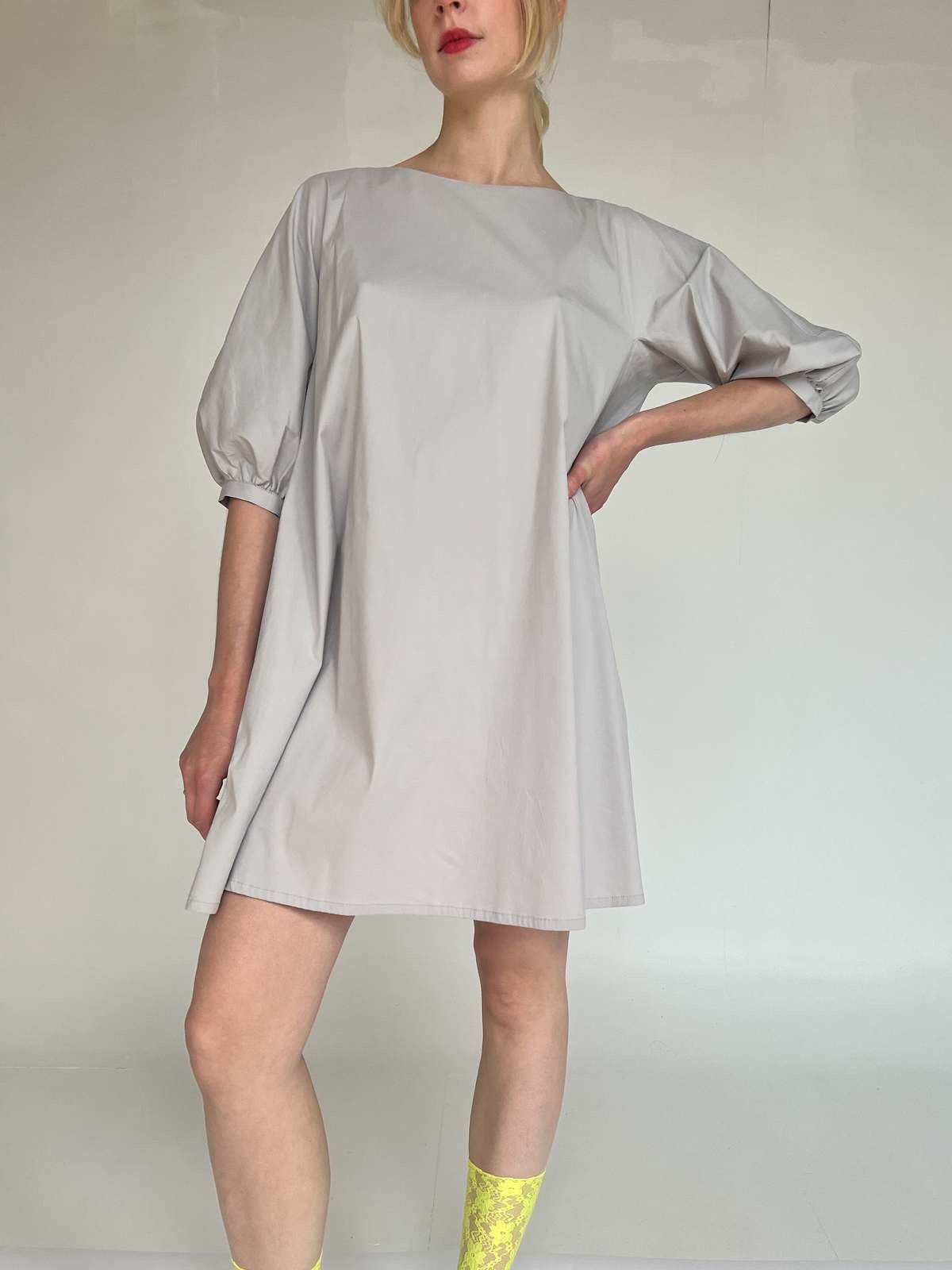 Prada Prada S/S 2010 poplin baby doll puff sleeve mini dress Size L / US 10 / IT 46 - 3 Thumbnail