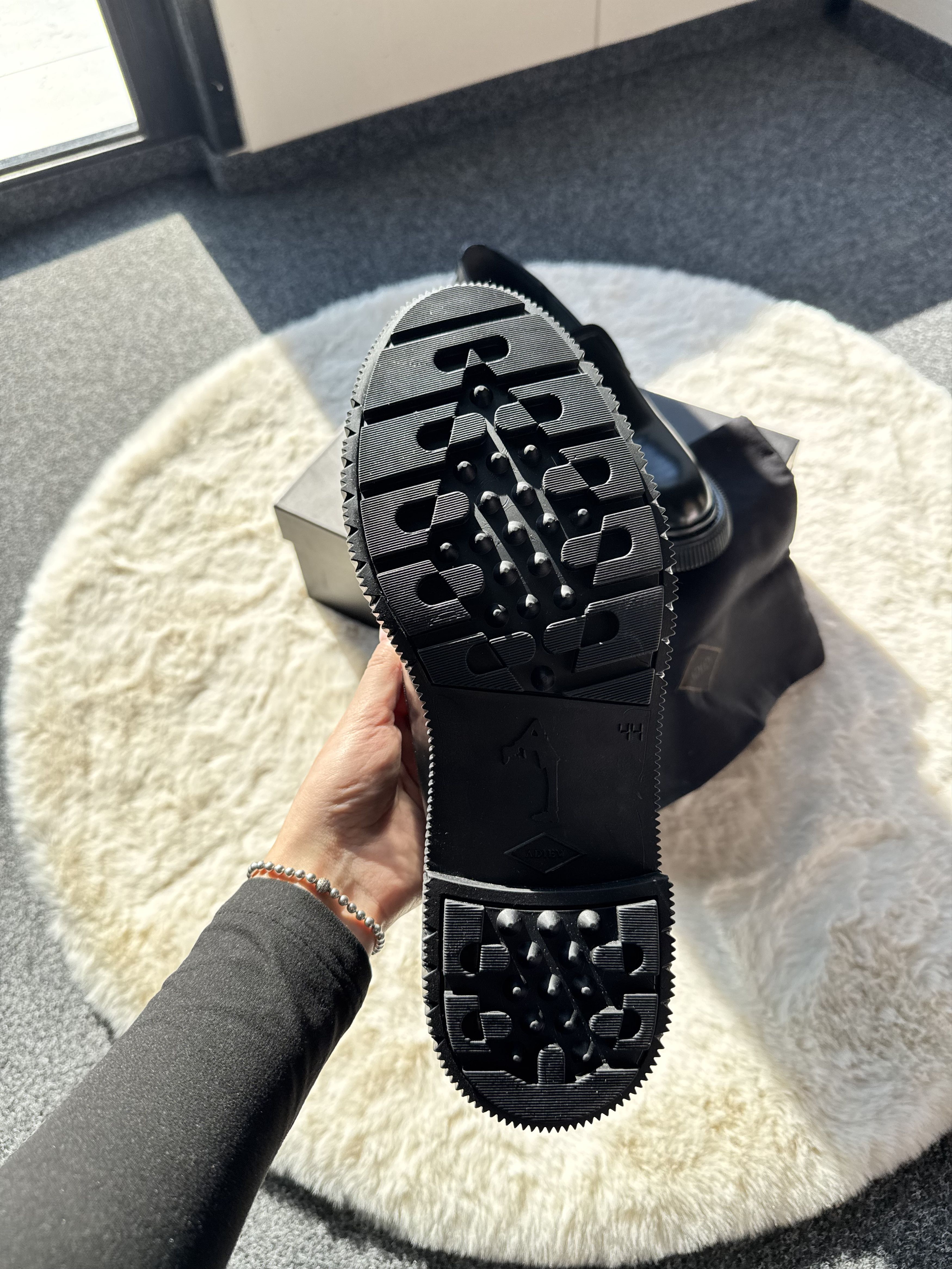 Adieu Paris Adieu Paris Type 215 - Black leather slip-on moccasins Size US 11 / EU 44 - 10 Thumbnail