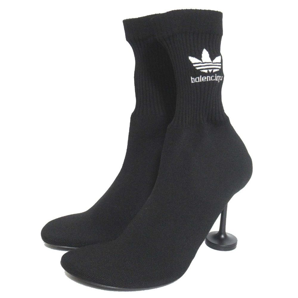Balenciaga Balenciaga Balenciaga adidas SOCK BOOTIE Knit Short Boots Textile Shoes 722298 DUTY FREE for USA Size ONE SIZE - 1 Thumbnail