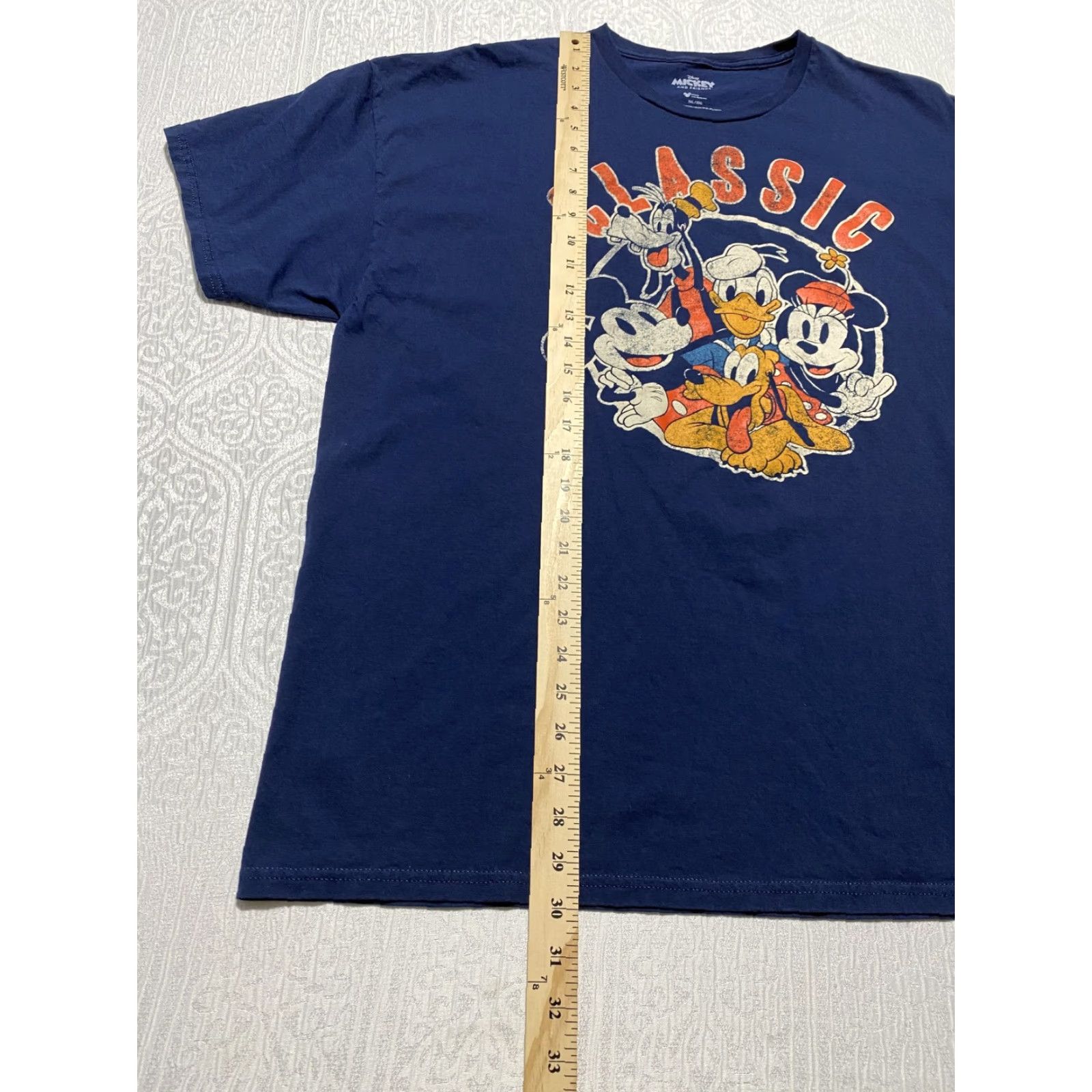 Disney Disney Mickey & Friends Shirt Mens 2XL Blue Graphic Tee Cartoon Classic Crew Neck Short Sleeve Navy blue 2XL Mens Size US XXL / EU 58 / 5 - 3 Thumbnail
