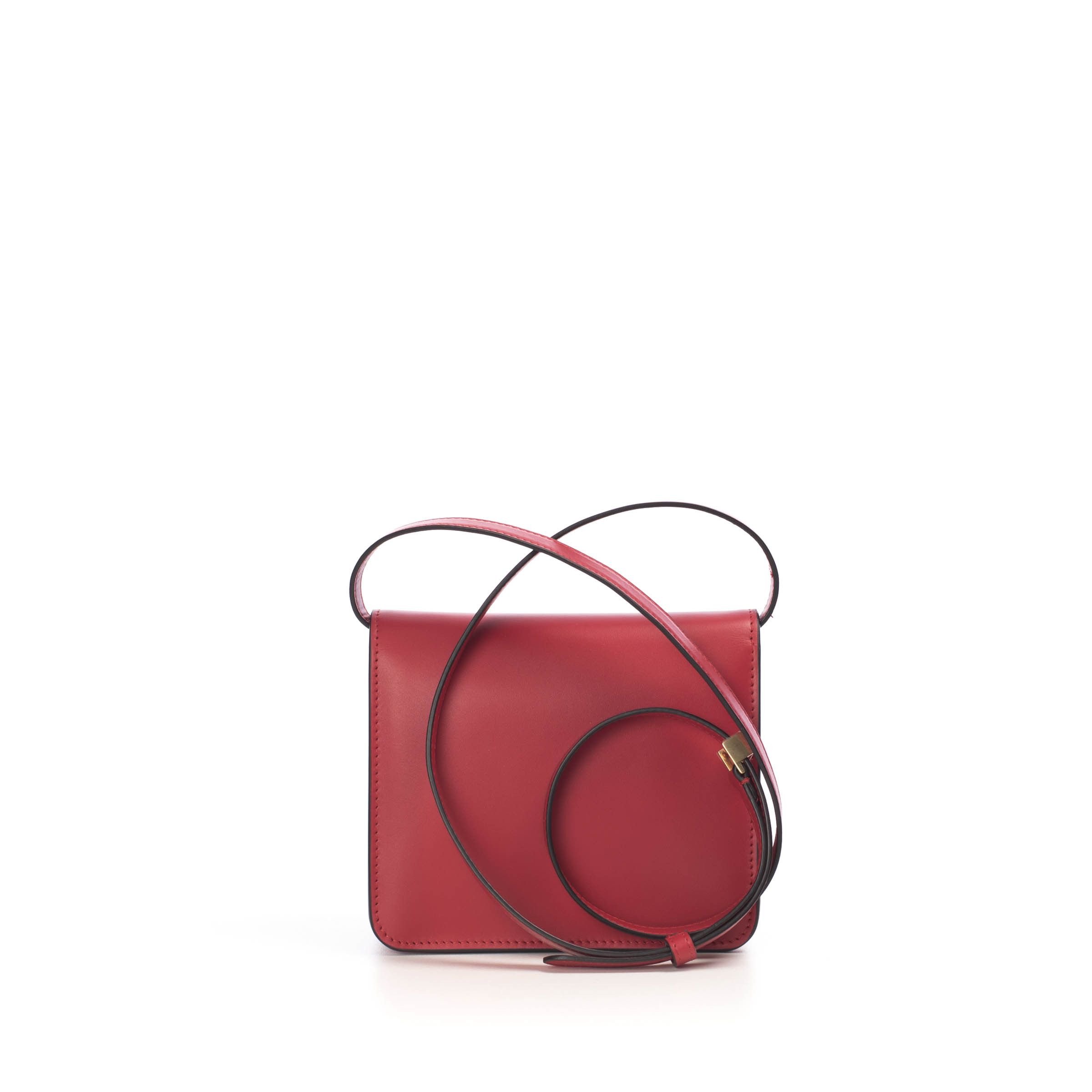 Fendi Karligraphy - Small Red Leather Bag with FF Buckle Size ONE SIZE - 6 Thumbnail