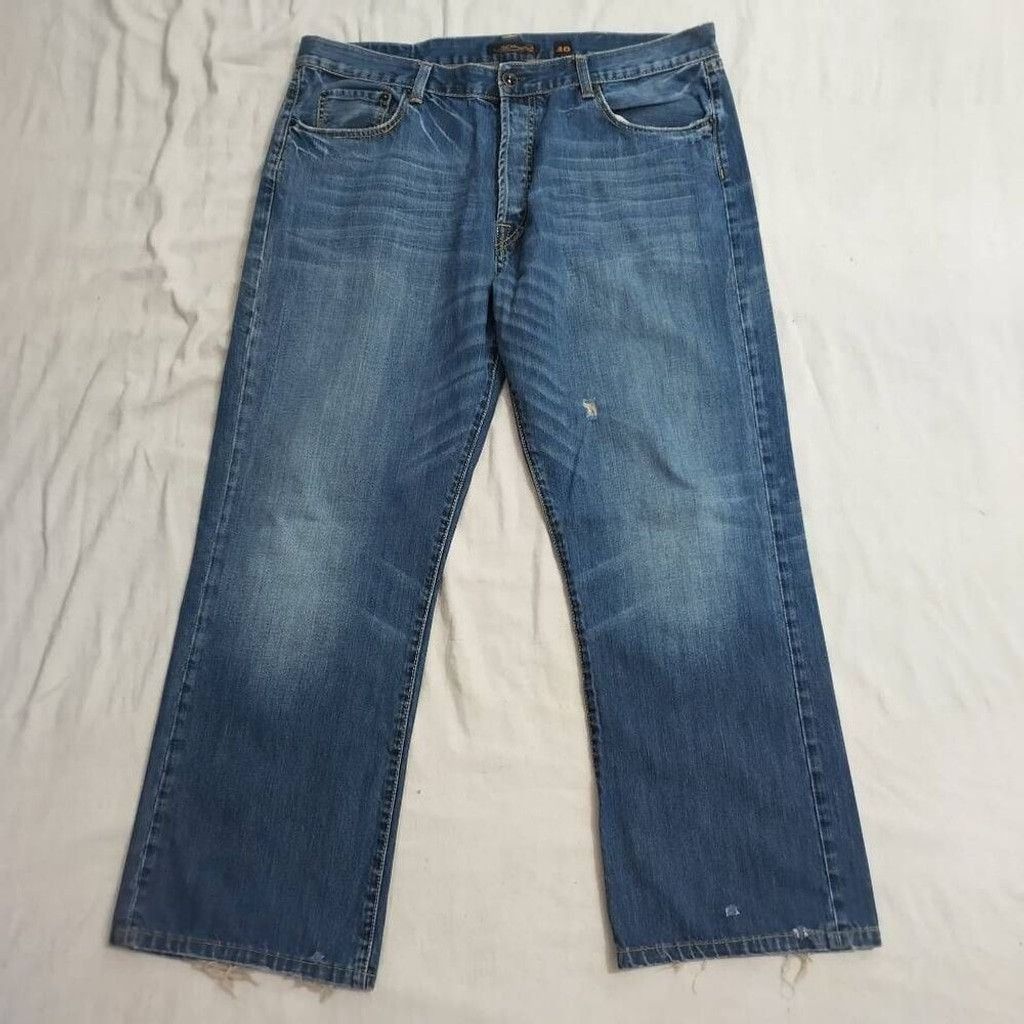 Ed Hardy Ed Hardy tiger embossed wide leg jeans sz 40x34 10657 Size US 40 / EU 56 - 1 Thumbnail