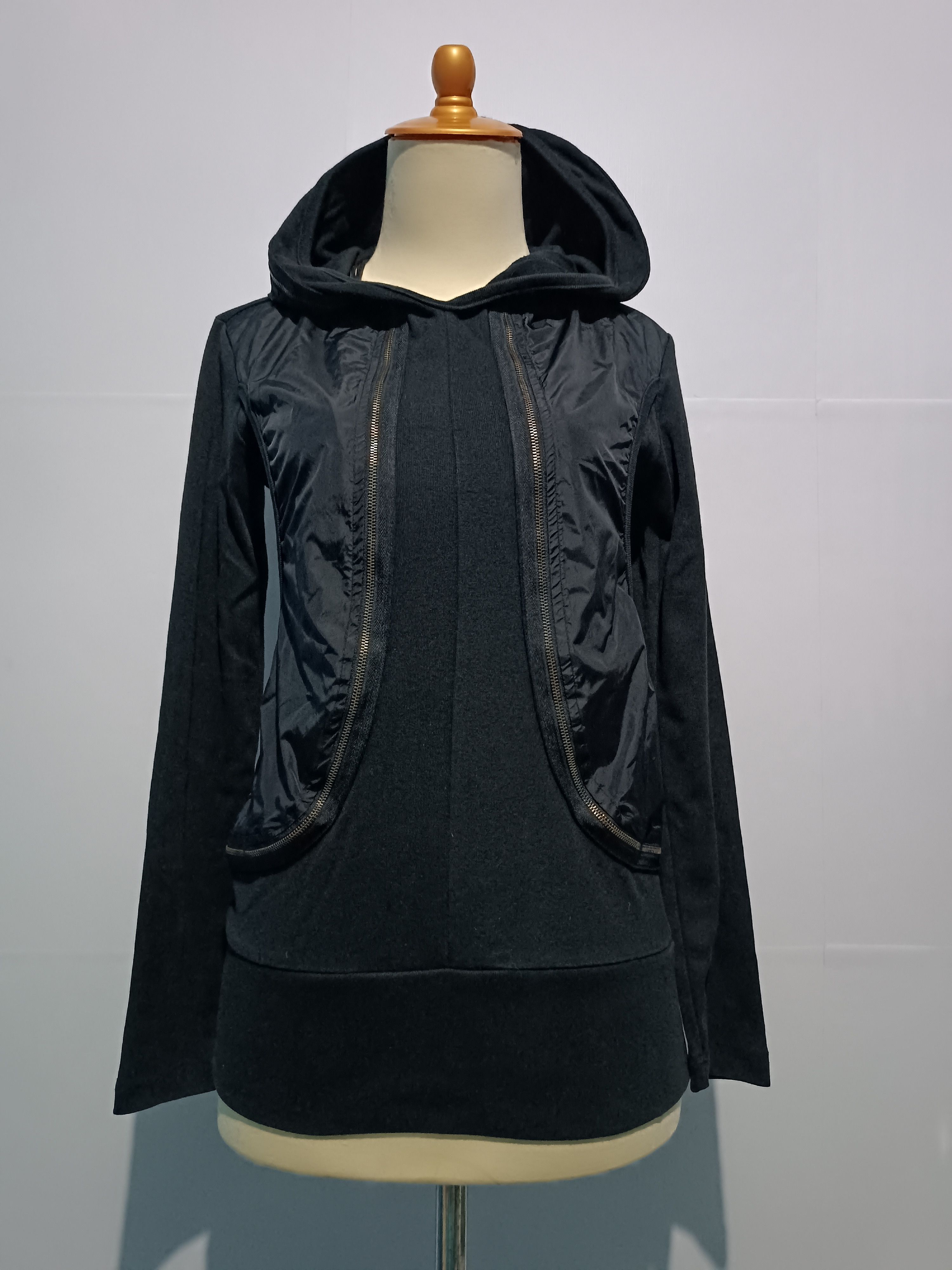Japanese Brand Ganjil Style Fitted Hoodie Cotton with Nylon Size ONE SIZE - 1 Thumbnail