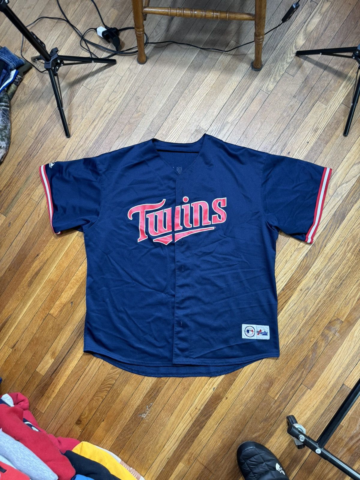 MLB × Vintage Christian Guzman #15 Minnesota Twins Majestic Blue Jersey Size US XXL / EU 58 / 5 - 1 Thumbnail