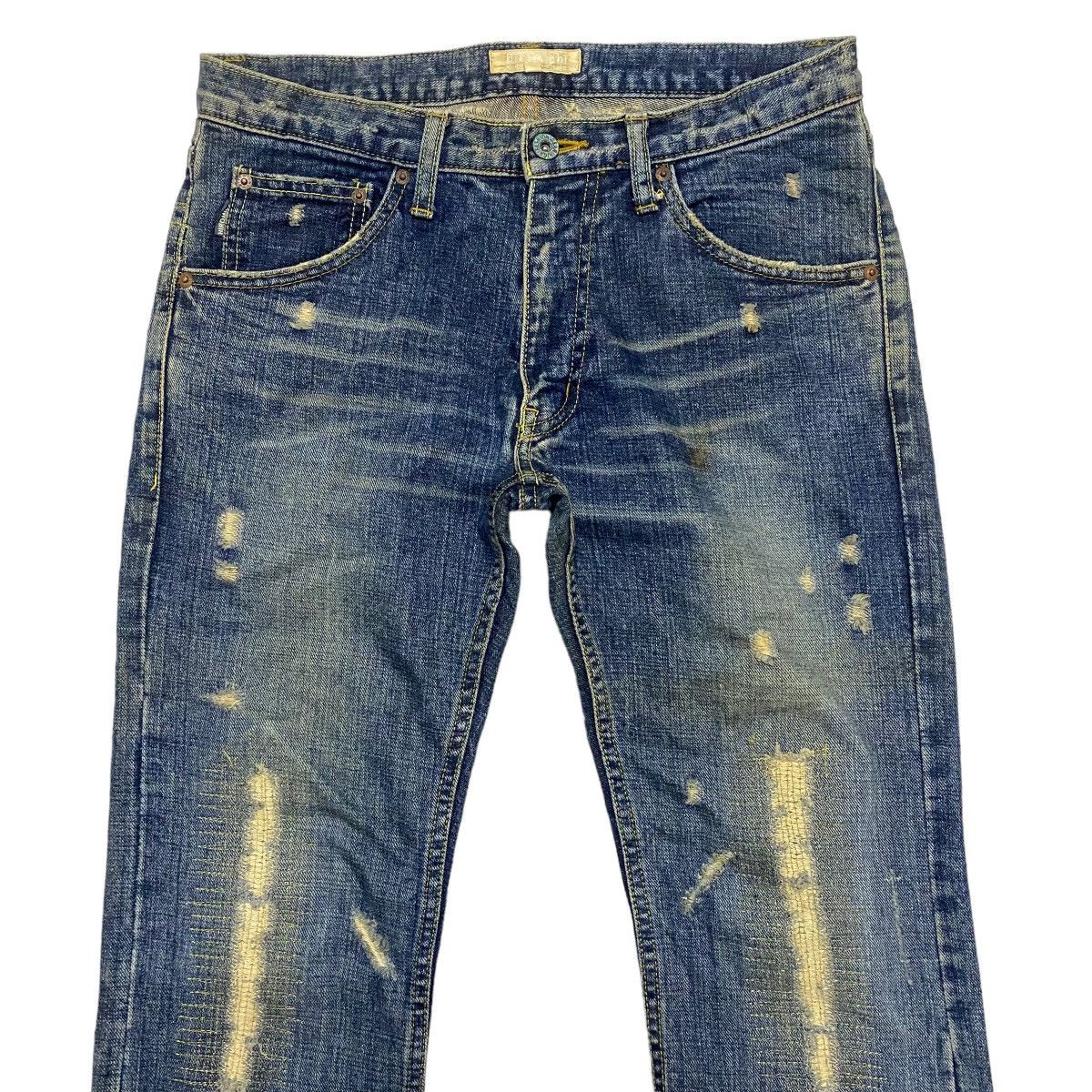 Japanese Brand Hiromichi Nakano Distressed Denim Flare Jeans Size US 30 / EU 46 - 3 Thumbnail