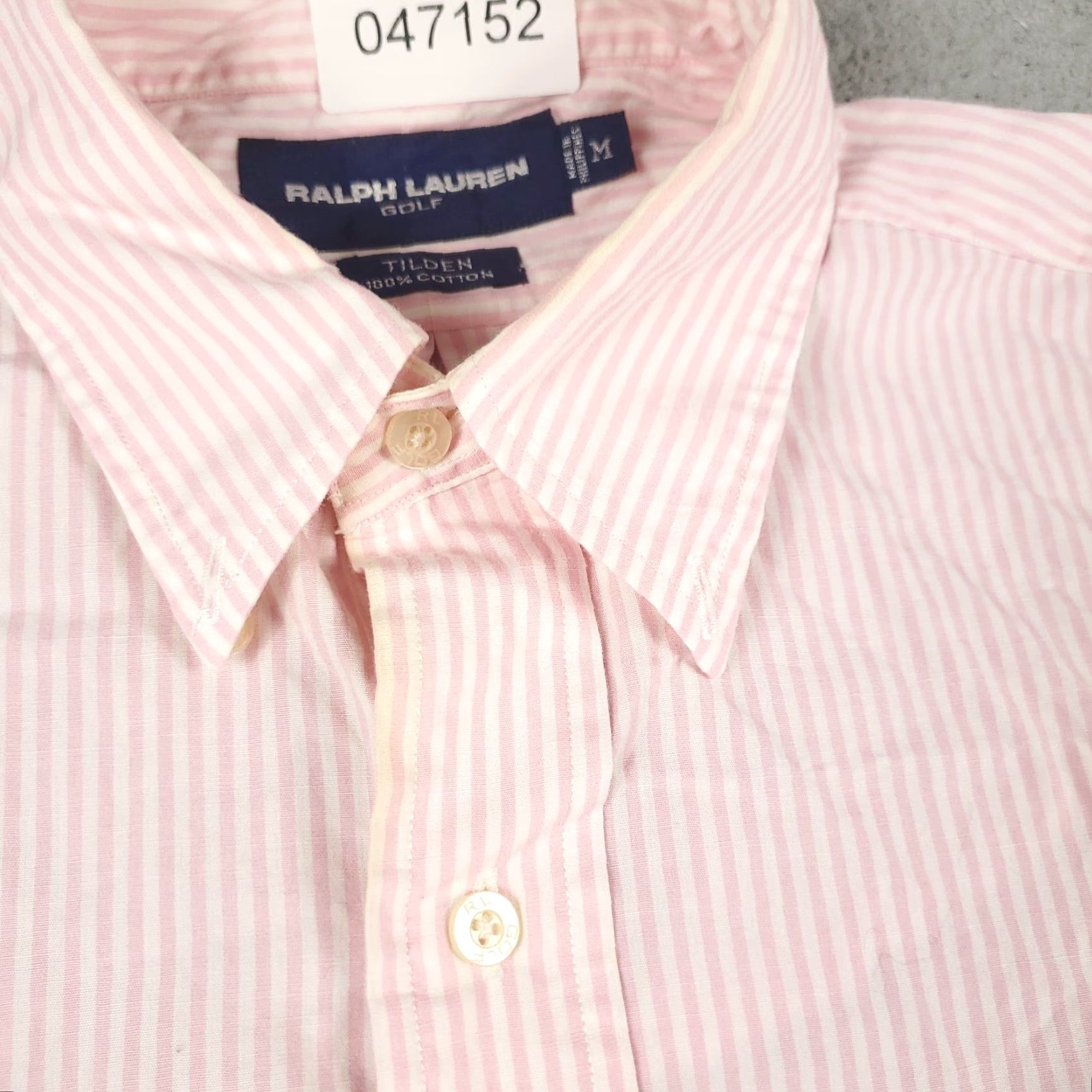 Ralph Lauren Ralph Lauren Button-Up Shirt Mens Medium Pink Striped Short Sleeve Classic Preppy Size US M / EU 48-50 / 2 - 4 Thumbnail