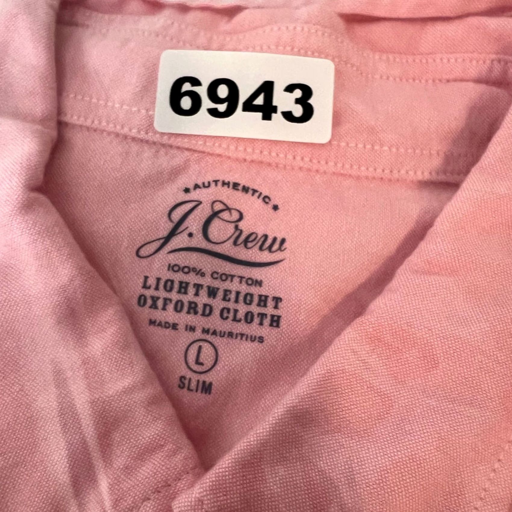 J.Crew J.CREW Mens Size Large Slim Fit Pink Lightweight Oxford Shirt Long Sleeve Button-Up Size US L / EU 52-54 / 3 - 6 Thumbnail
