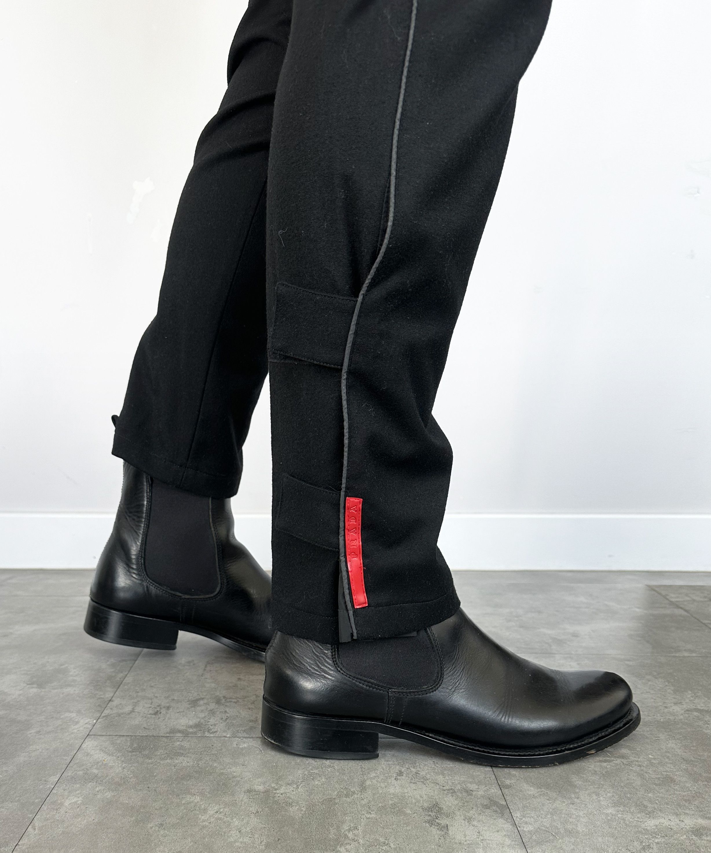Prada PRADA Pants Velcro Trousers Zip Pockets Wool 1999 Red Tab Size US 34 / EU 50 - 3 Thumbnail