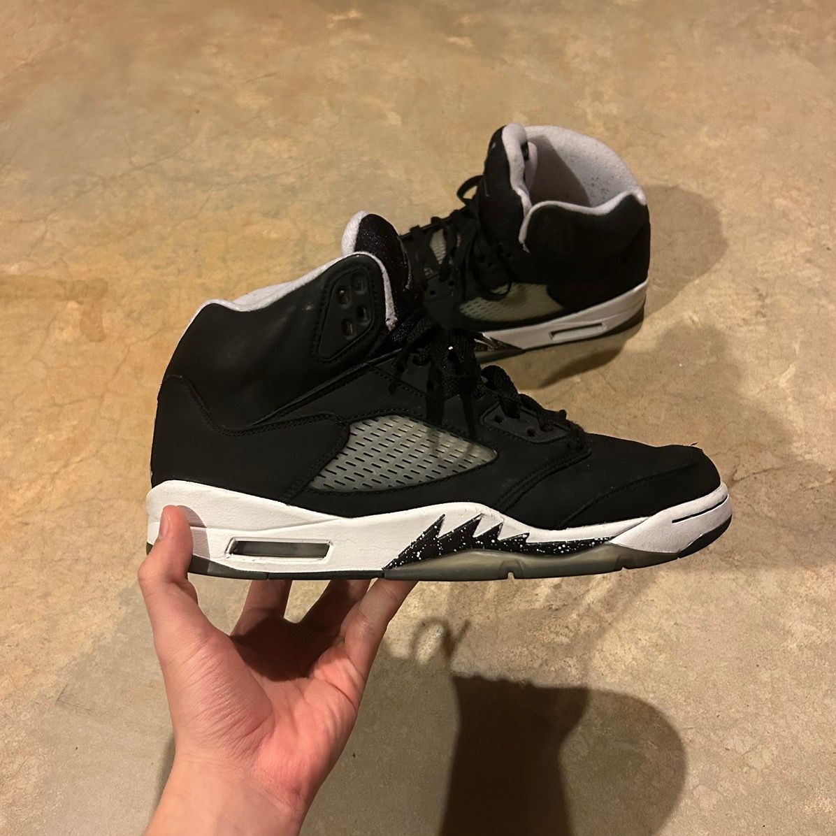 Pre-owned Jordan Nike Jordan 5 Retro Moonlight Oreo 2021 Us 8.5 Shoes In Black