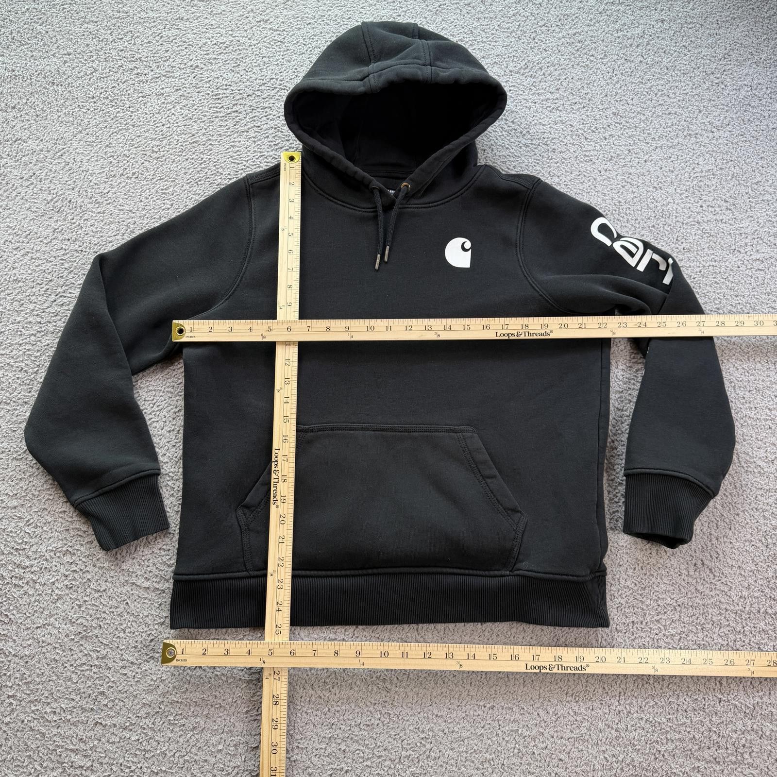 Carhartt Carhartt Black Hoodie Relaxed Sweatshirt Youth Large 12-14 Size US L / EU 52-54 / 3 - 4 Thumbnail