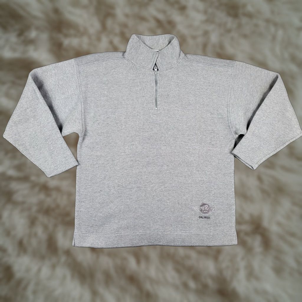 Hard Rock Cafe Hard Rock Cafe Gray Quarter Zip Pullover Sweater Sweatshirt Adult XL Size US XL / EU 56 / 4 - 1 Thumbnail
