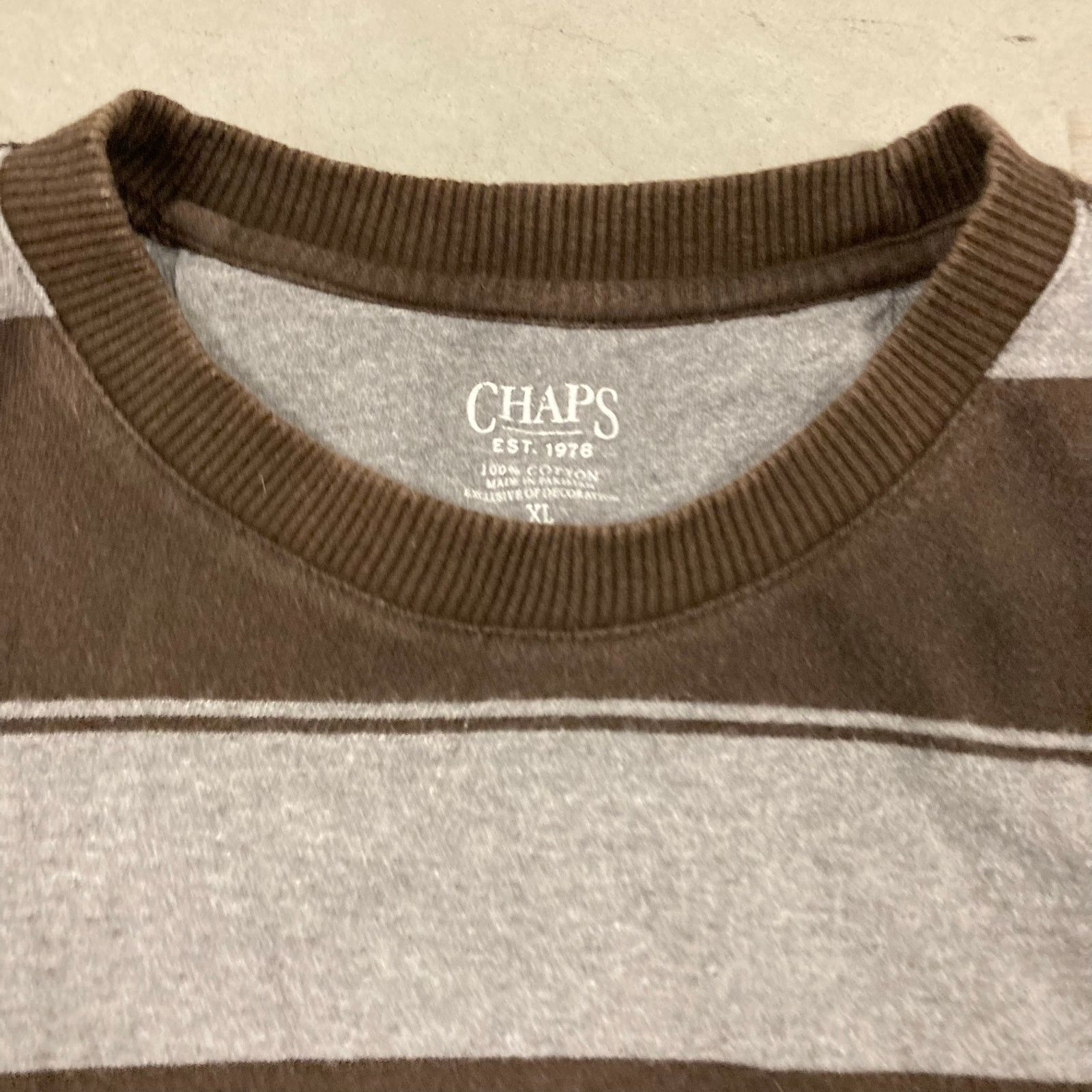 Chaps × Vintage Y2K chaps striped T-Shirt Size US XL / EU 56 / 4 - 4 Thumbnail