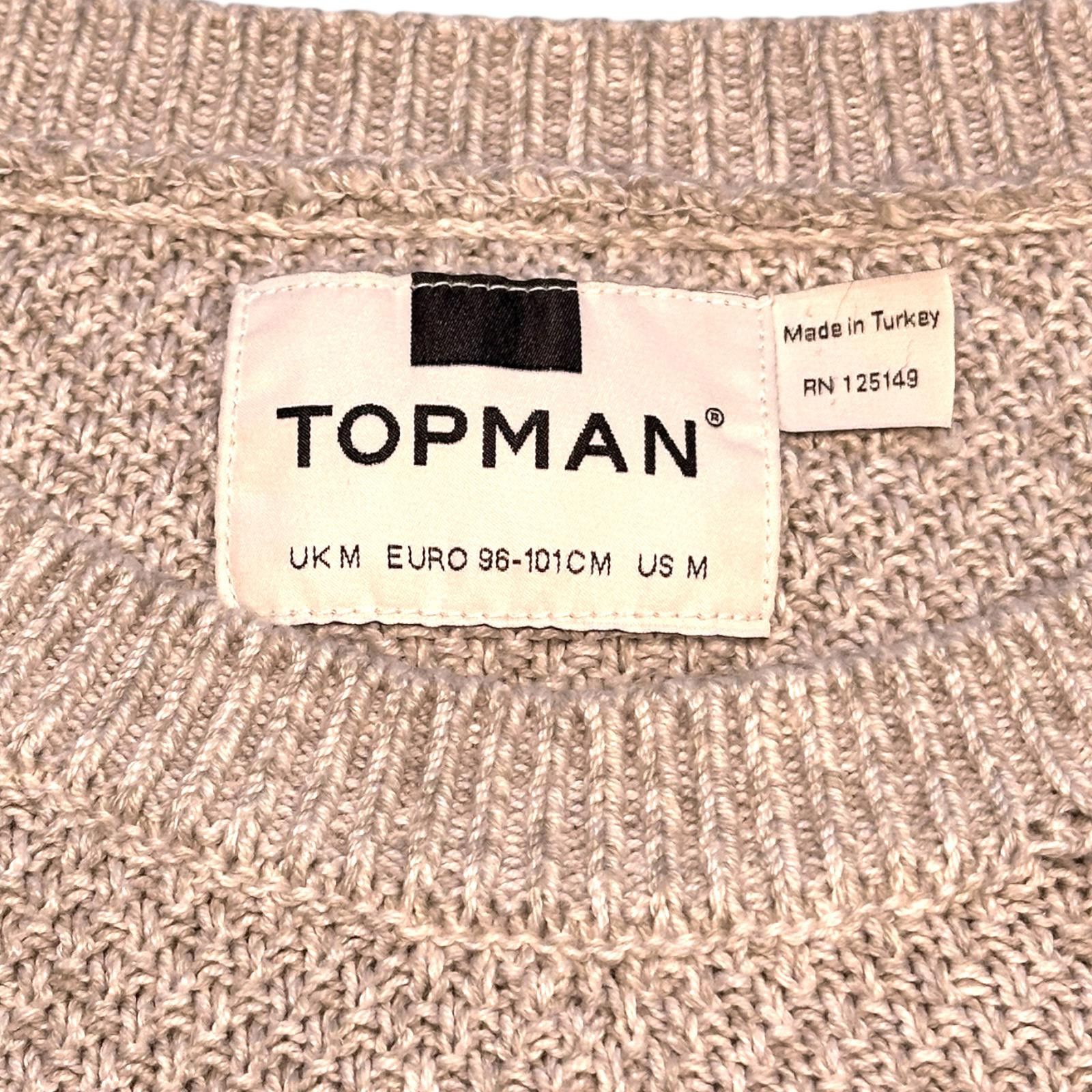 Topman TopMan Jumper Men's UK Size M Grey Loose Stitch Long Sleeve Size US M / EU 48-50 / 2 - 6 Thumbnail
