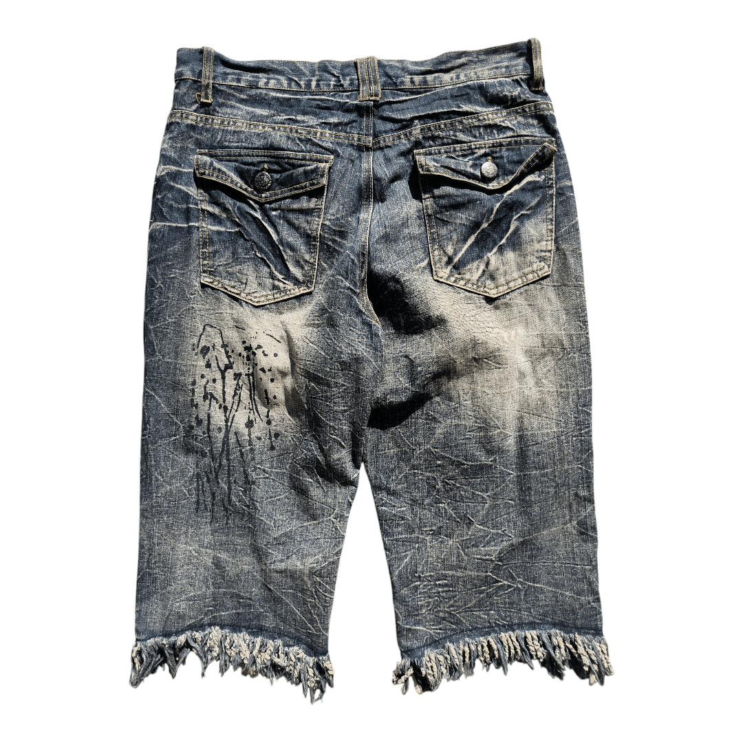 LOWBOX Vintage 2000s LOWBOX Denim Jorts Grunge Style Size US 30 / EU 46 - 4 Thumbnail
