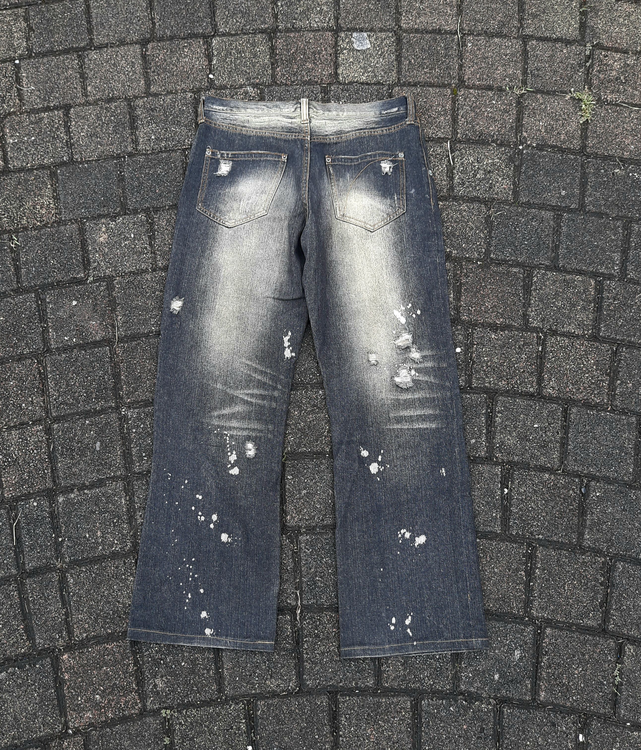 Japanese Brand EXHIBITIONIST Trashed Jeans Size US 31 - 6 Thumbnail