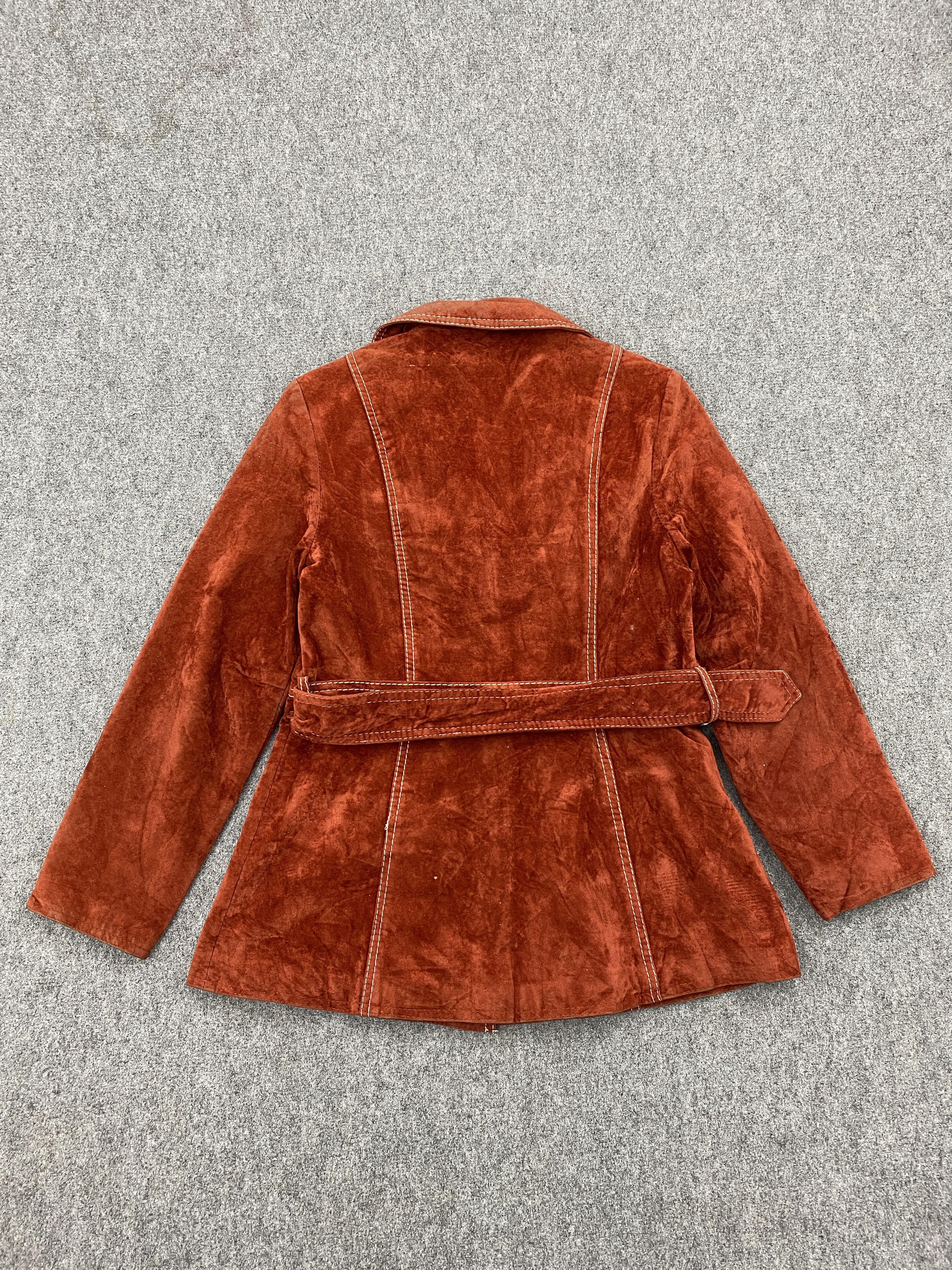 Vintage Vintage Suede Boho Hippie Festival Women Coat MJ0084Z Size XL / US 12-14 / IT 48-50 - 3 Thumbnail