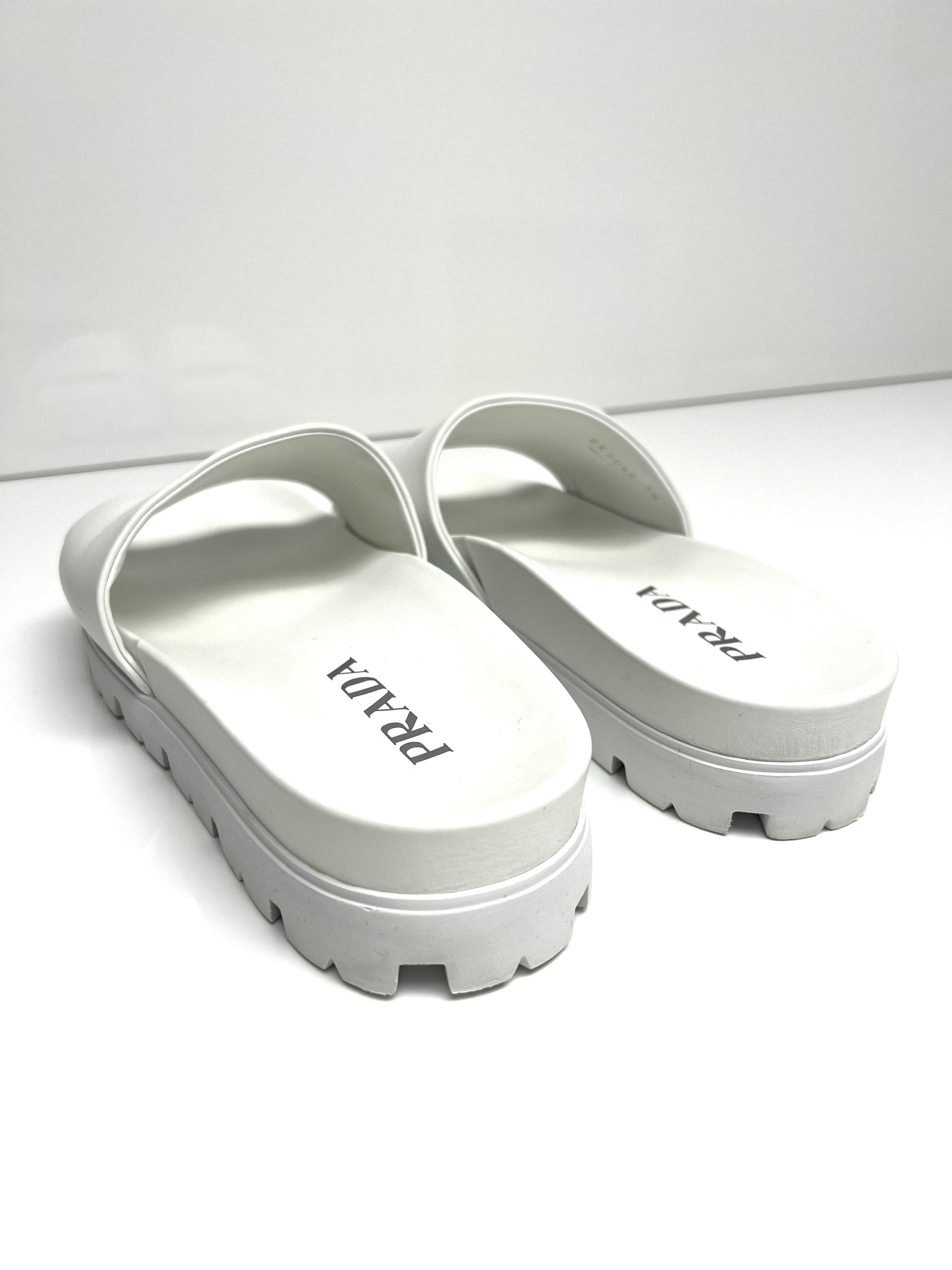 Prada PRADA Lug Sole Leather Slides / Sandals Size US 11 / EU 44 - 15 Thumbnail