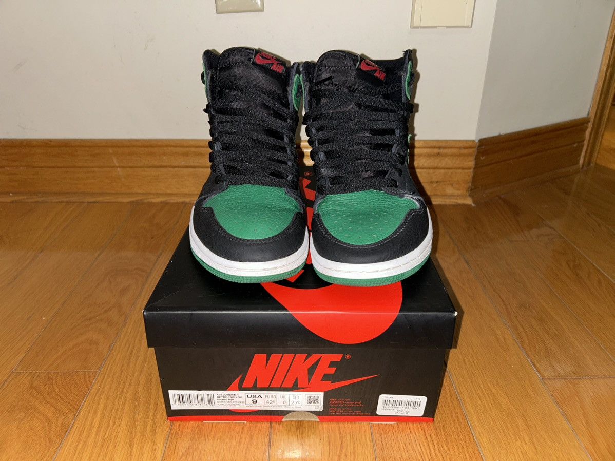 Jordan Brand × Nike Air Jordan 1 Retro High Pine Green Black Size US 9 / EU 42 - 5 Thumbnail