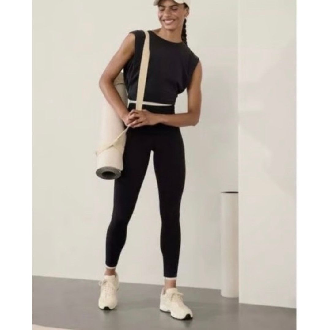 Athleta Athleta Transcend Tipped 7/8 Leggings Size 28" / US 6 / IT 42 - 2 Thumbnail