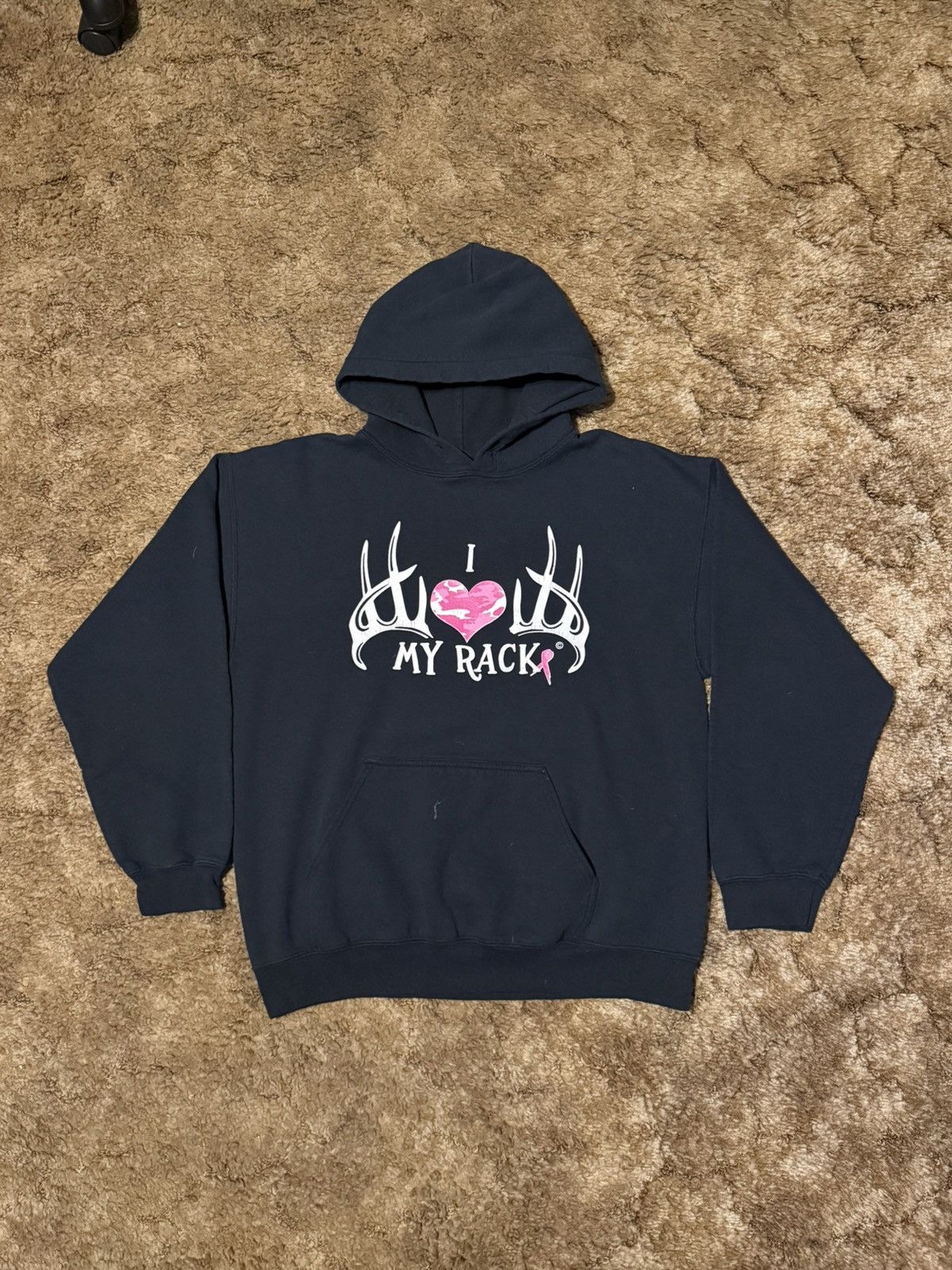 Vintage Vintage Y2K Breast Cancer Hoodie Sweatshirt Black Medium Size US M / EU 48-50 / 2 - 1 Thumbnail