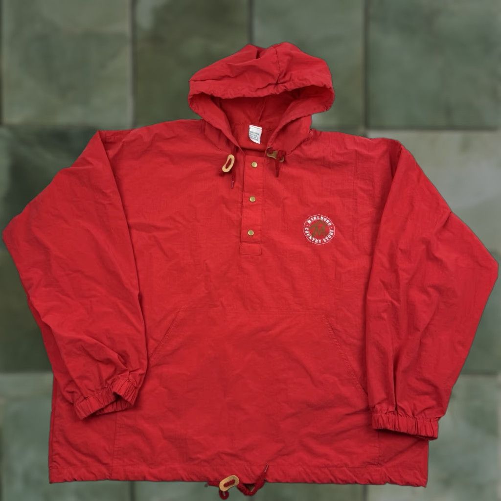 Marlboro VINTAGE Marlboro Jacket Adult XL Windbreaker 90s USA Red Mens XL Windbreaker 90s Promotional USA Red Marlboro Jacket Size US XL / EU 56 / 4 - 1 Thumbnail