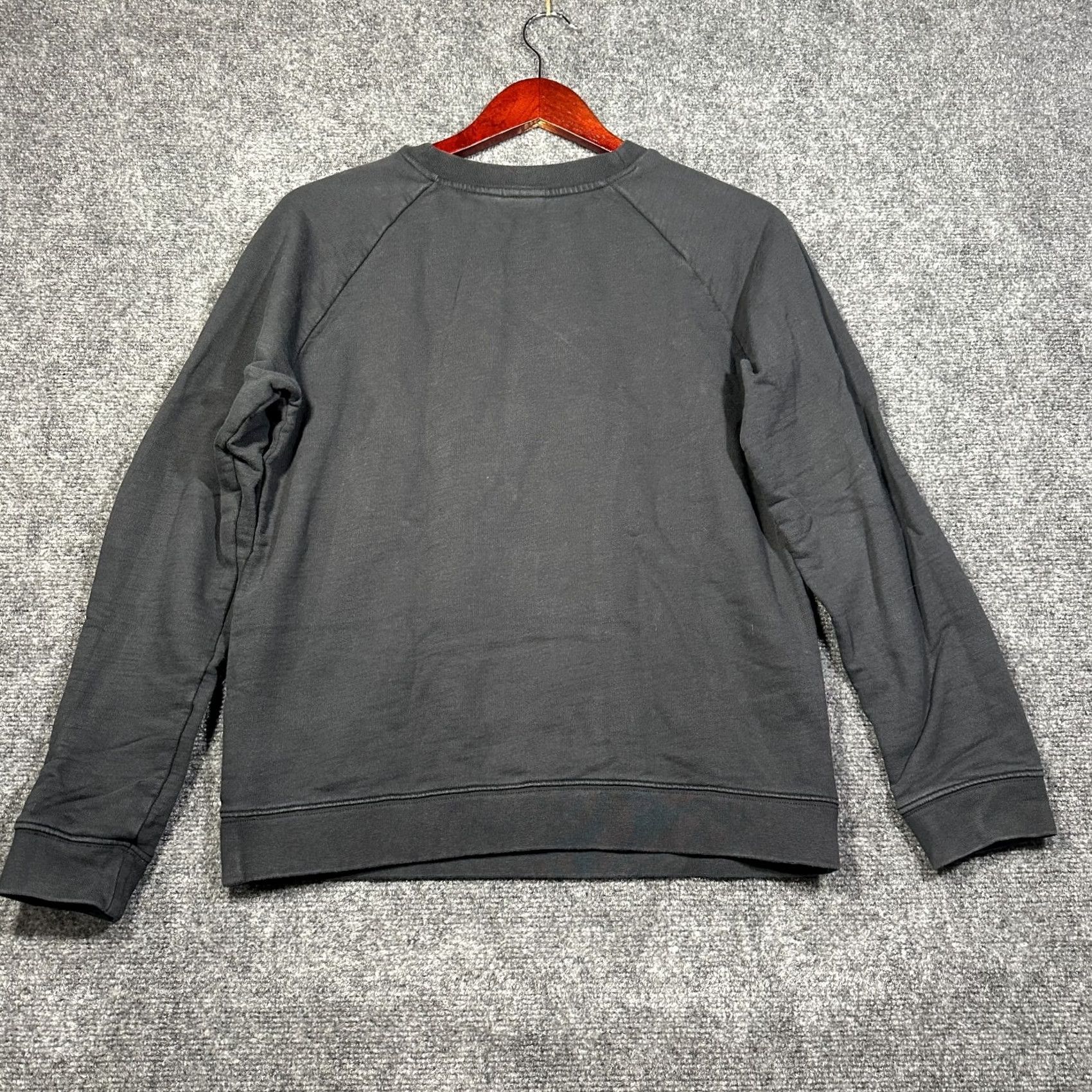 Adidas VINTAGE Adidas Trefoil Sweatshirt Womens M Black Cotton Rib Hem Cuffs White Logo Size M / US 6-8 / IT 42-44 - 7 Thumbnail