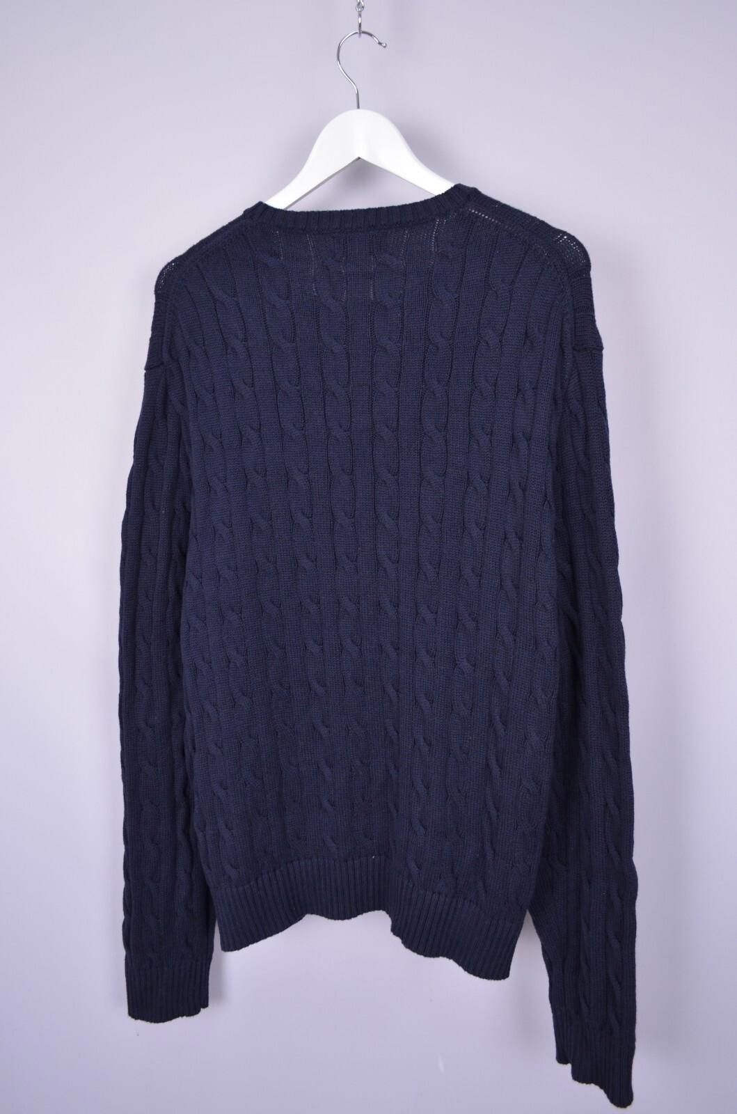Polo Ralph Lauren Mens Polo Ralph Lauren Cable Knit Navy Cotton Sweater Sz XXL Size US XXL / EU 58 / 5 - 9 Thumbnail