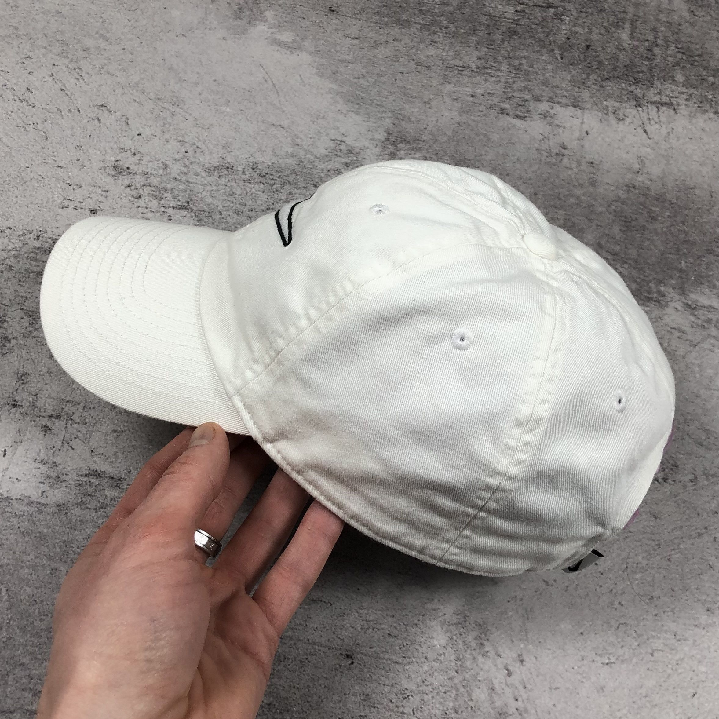 Nike Y2K Nike Swoosh Logo White Cap Size ONE SIZE - 5 Thumbnail