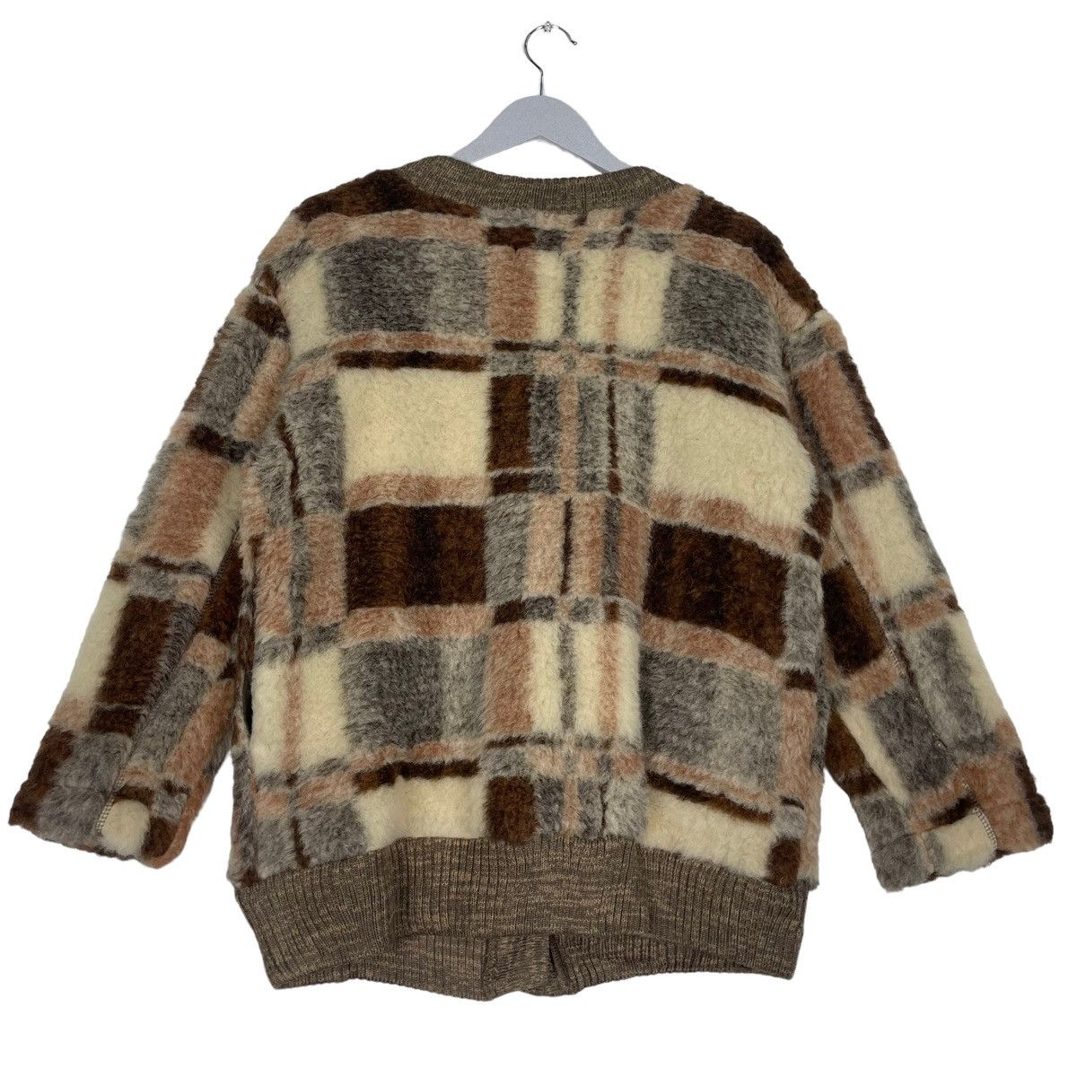 Beauty Beast × Japanese Brand × Le Grande Bleu (L.G.B.) STEAL💥COLDBREAKER CHECK PILE WOOL BUTTON CARDIGAN Size US M / EU 48-50 / 2 - 8 Thumbnail